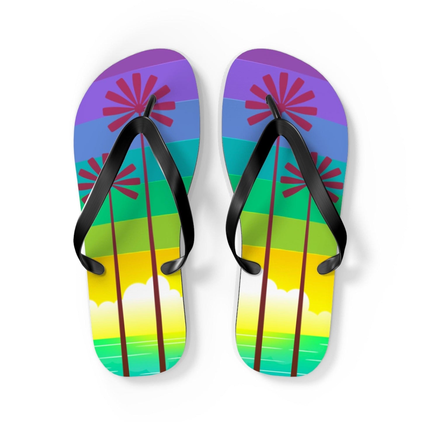 Palm Treed Flip Flops - Lizard Vigilante