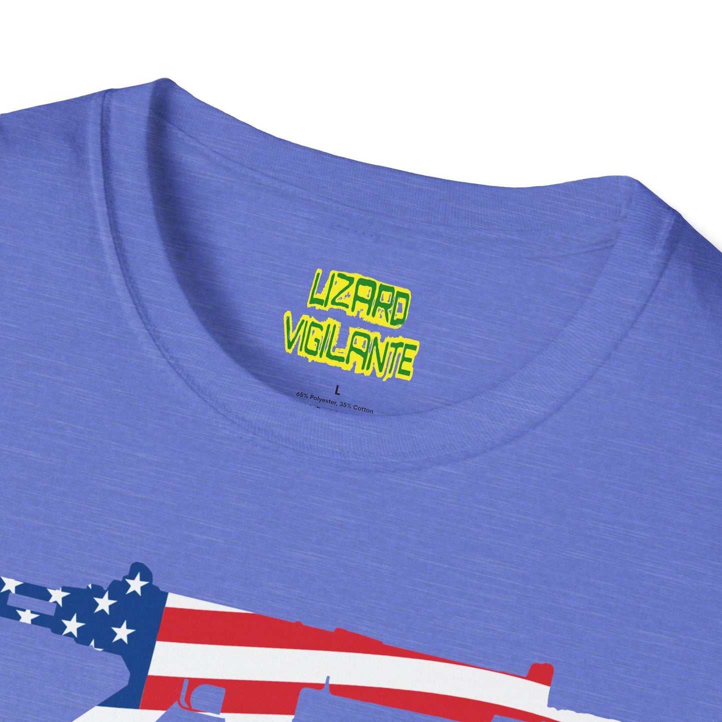 American Flag Guns Unisex Softstyle T-Shirt - Lizard Vigilante