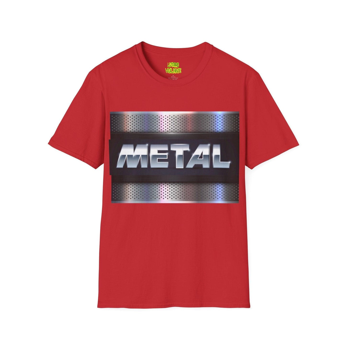 METAL Plate Unisex Softstyle T-Shirt - Lizard Vigilante