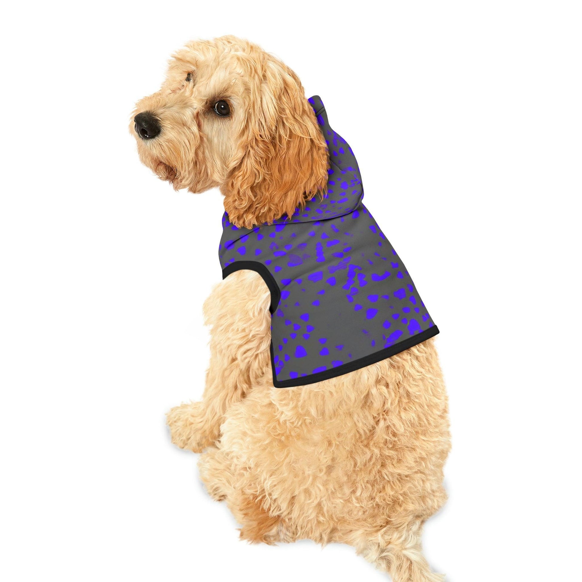 Blue Dots Pet Hoodie - Lizard Vigilante