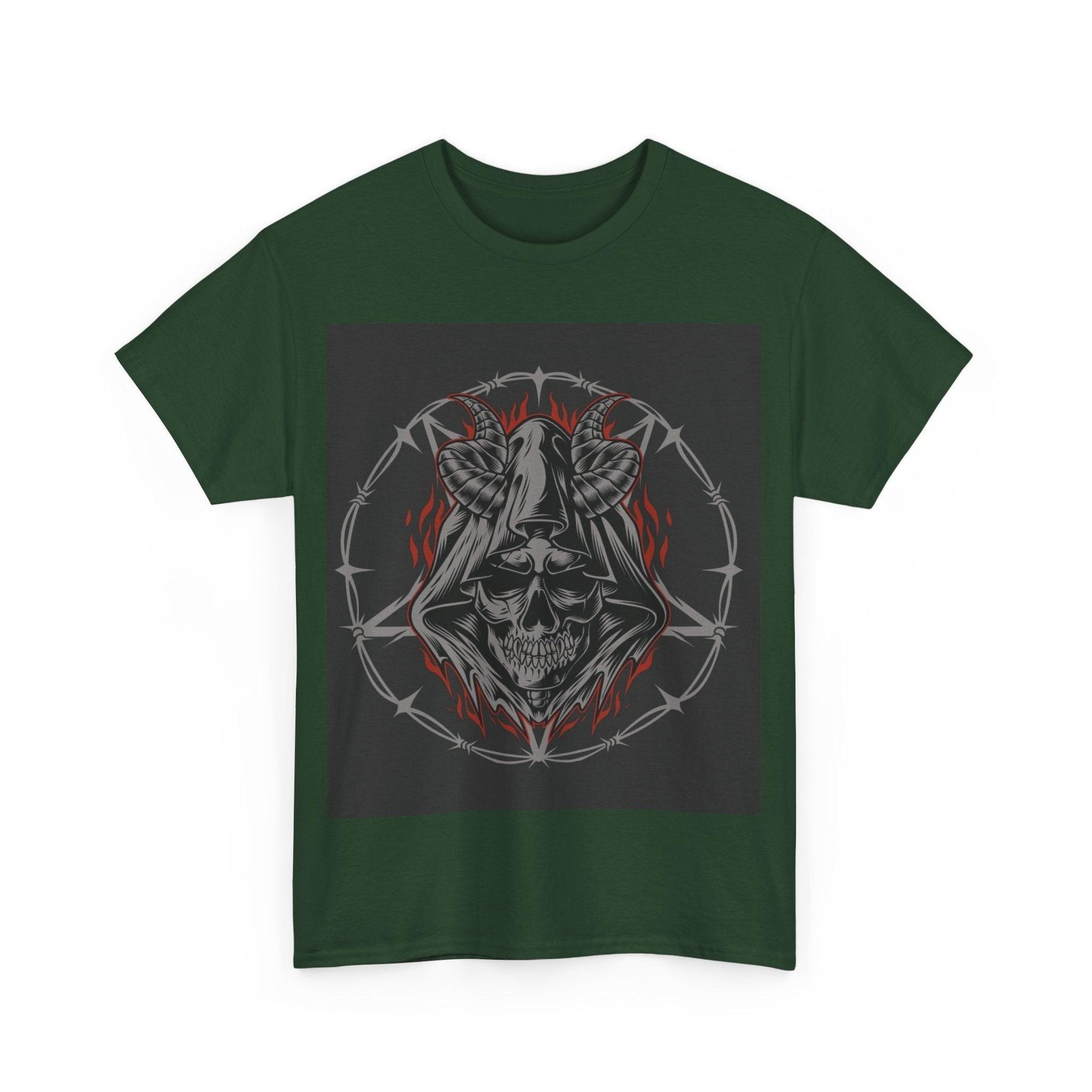 Hooded Skull Unisex Heavy Cotton Tee - Lizard Vigilante