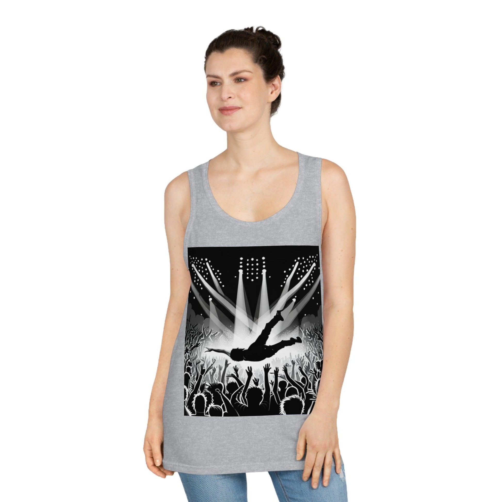 Crowd Surfing Metal Unisex Softstyle™ Tank Top - Lizard Vigilante