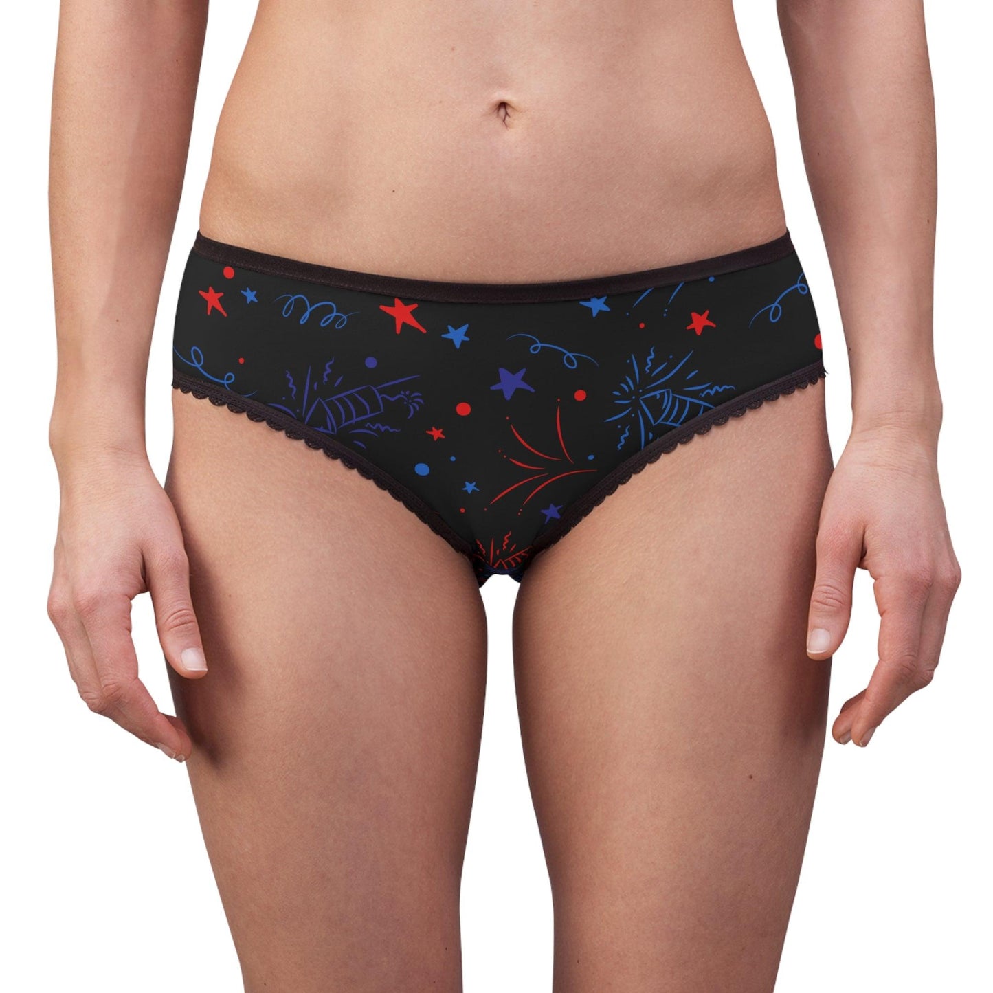 Fireworks Black Women's Briefs - Lizard Vigilante