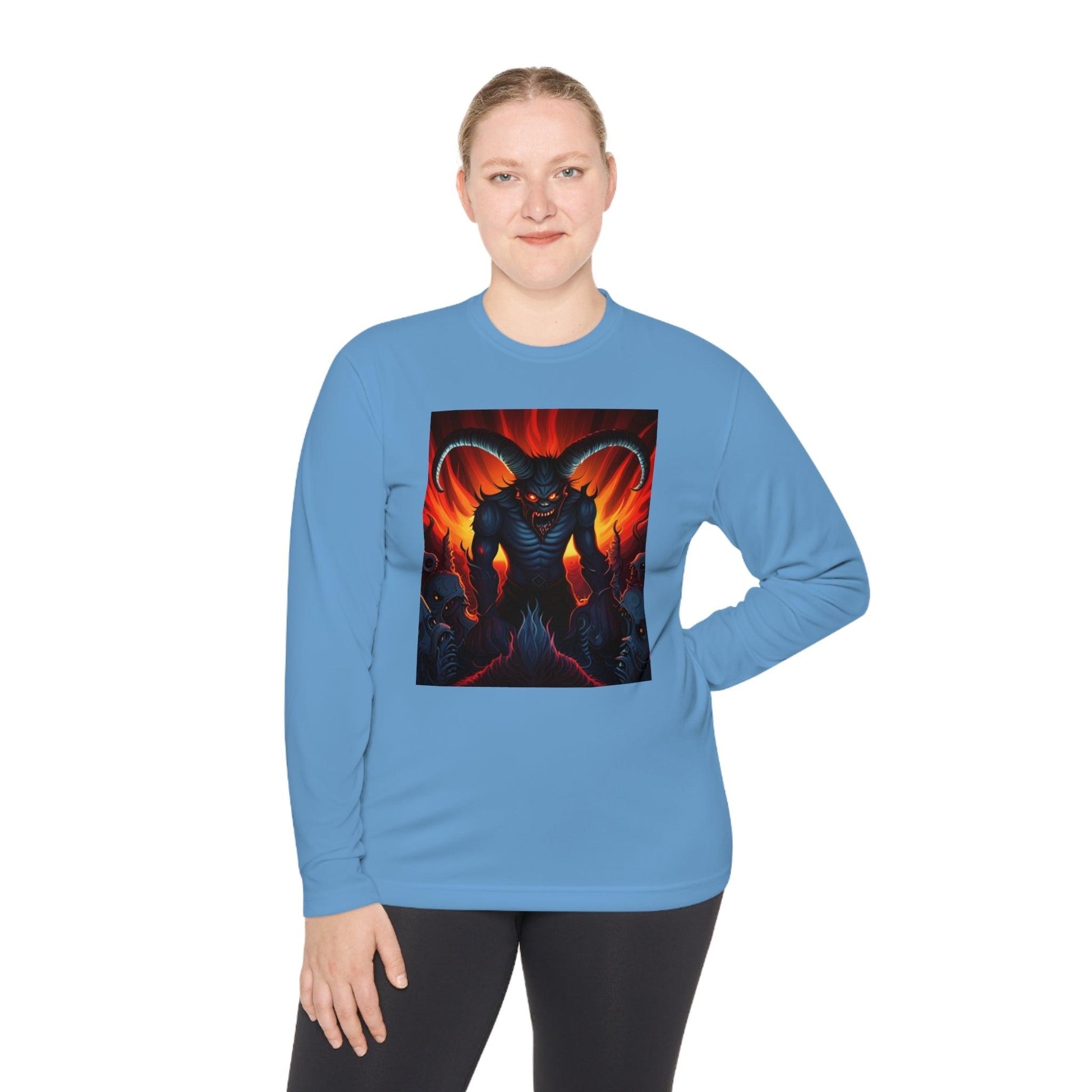 Horny Devil Unisex Lightweight Long Sleeve Tee - Lizard Vigilante