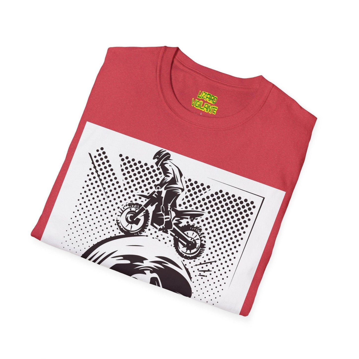 Off Road Motorcycle Skull Unisex Softstyle T-Shirt - Lizard Vigilante