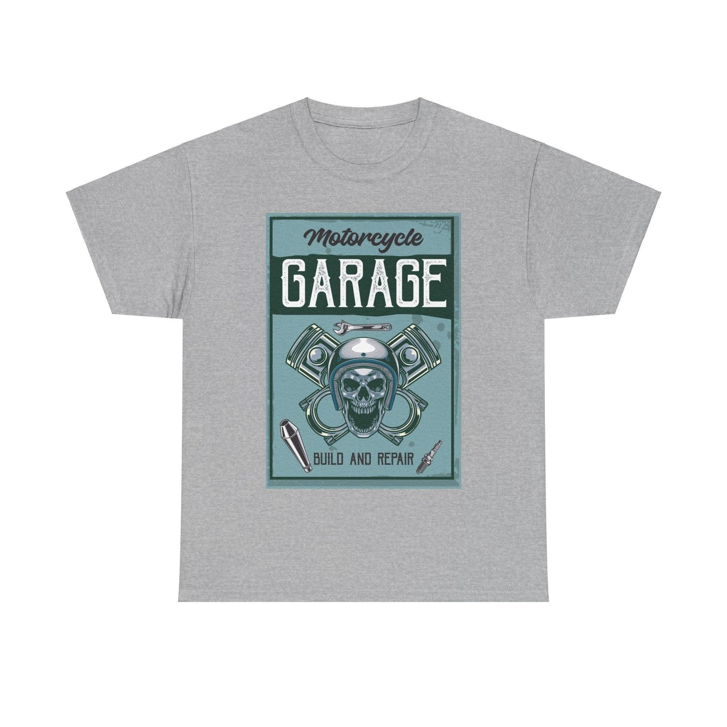 Motorcycle Garage Unisex Heavy Cotton Tee - Lizard Vigilante