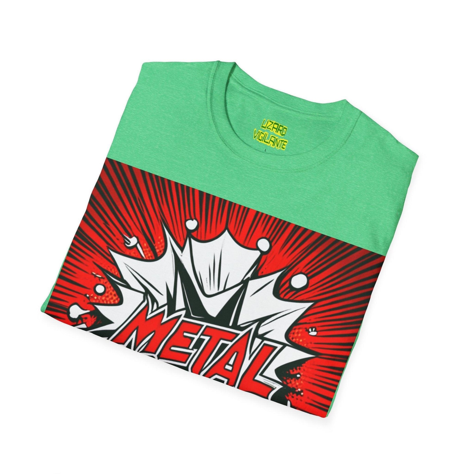 METAL Cartoon Blaster Unisex Softstyle T-Shirt - Lizard Vigilante