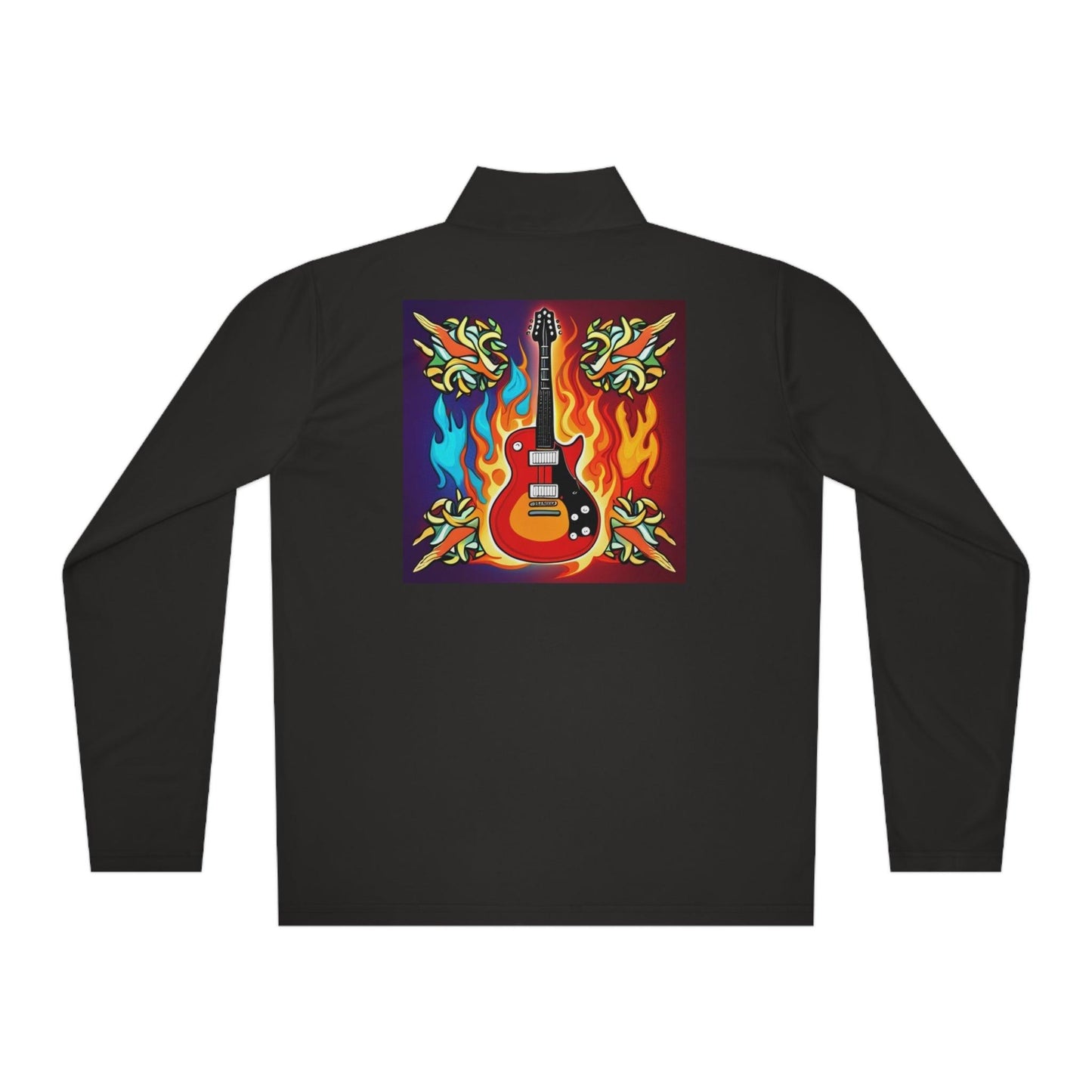 Flaming Axe Unisex Quarter-Zip Pullover - Lizard Vigilante