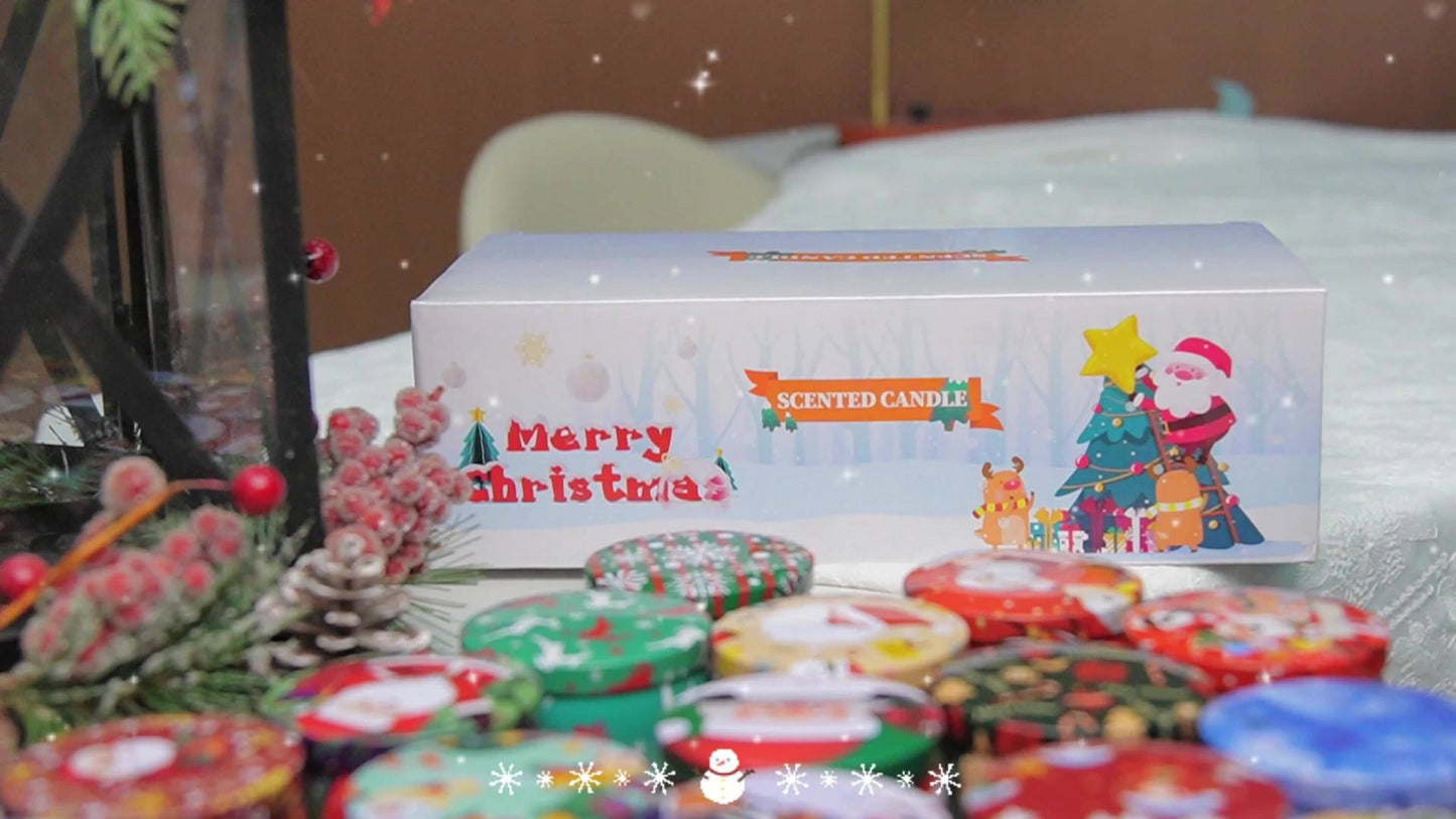 16pcs Christmas Scented Candle, Smoke-free, No-drip, Elegant Romantic Candle, Suitable For Family, Church, Seasonal Celebrations, Also Very Suitable For Christmas Use, As A Gift To Relatives And Friends.