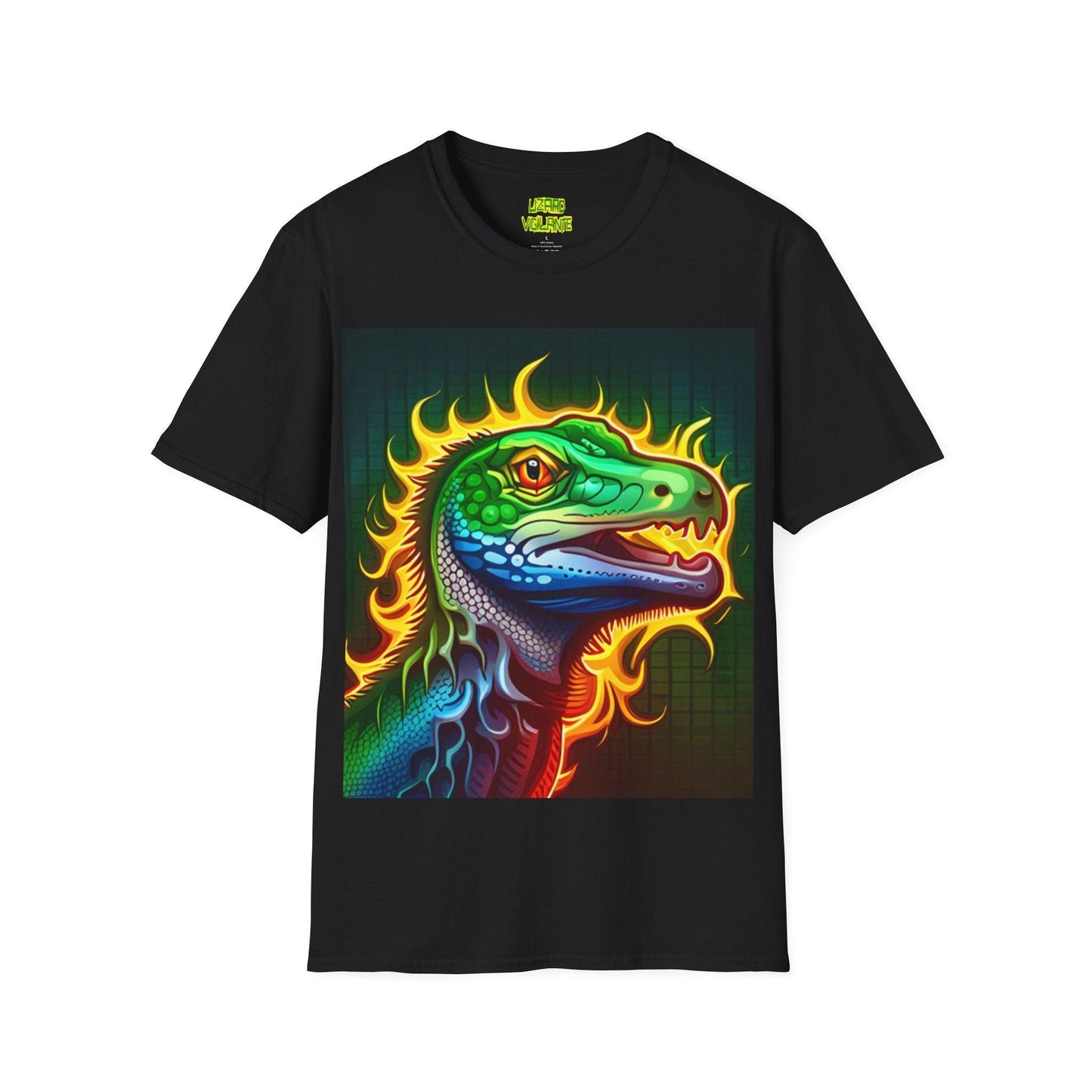 Fire Lizard Unisex Softstyle T-Shirt - Lizard Vigilante