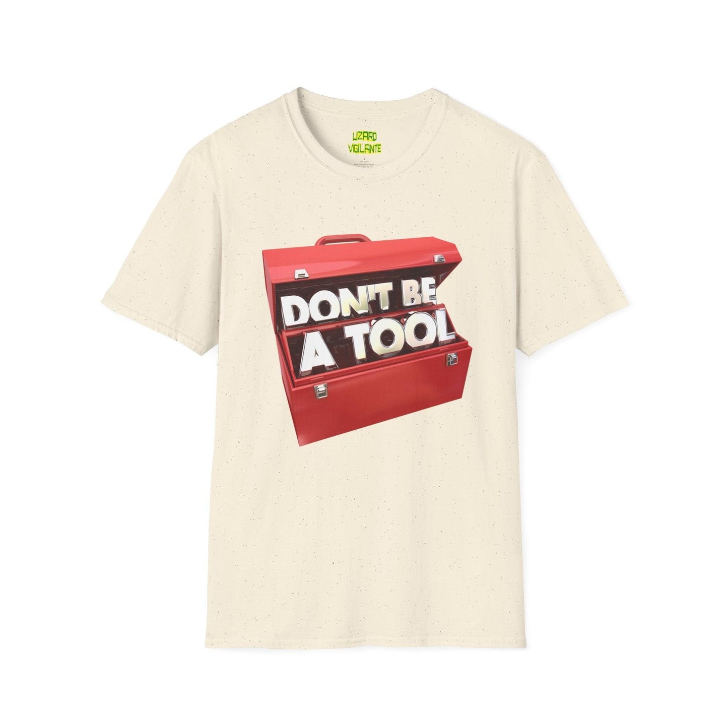 Don't Be A Tool" Red Toolbox Unisex Softstyle T-Shirt - Lizard Vigilante