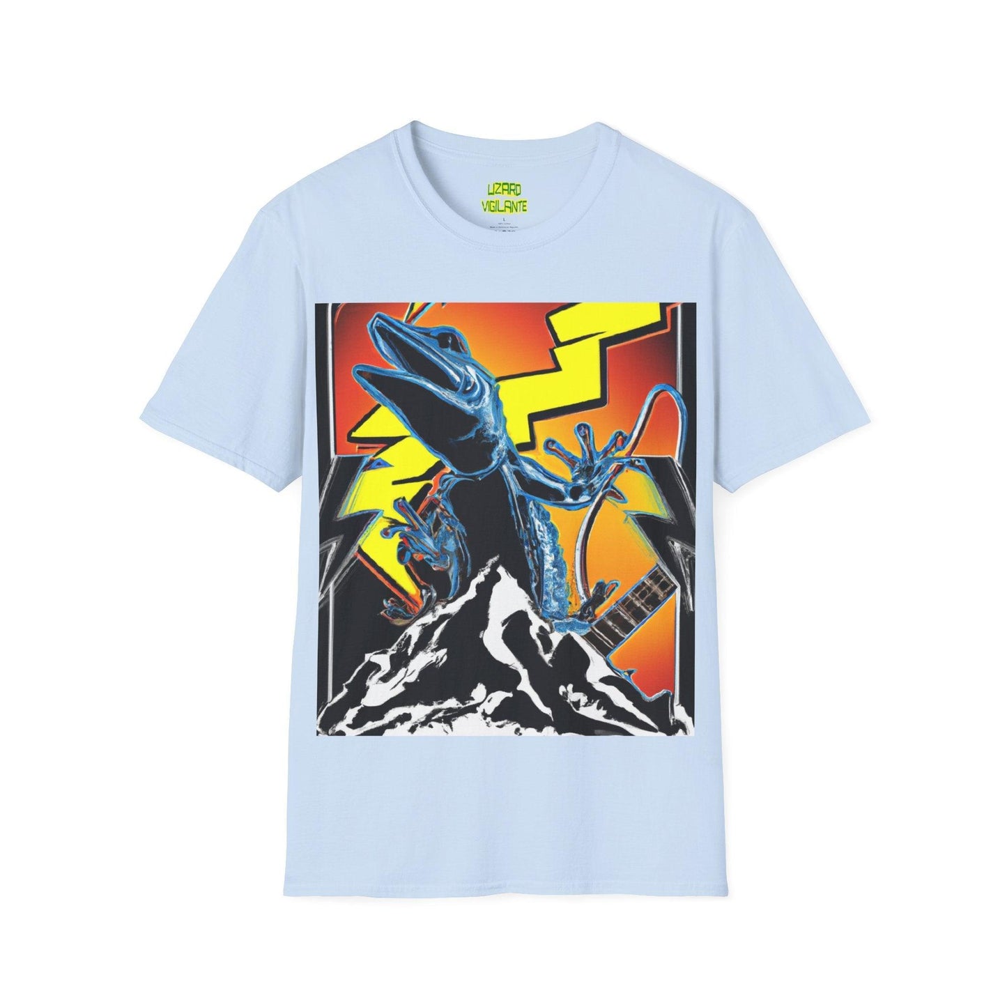 Lizard Lightning Graphical Unisex Softstyle T-Shirt - Lizard Vigilante