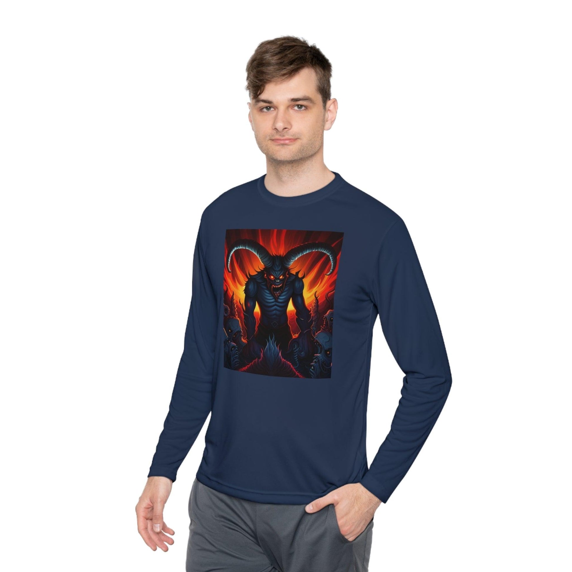 Horny Devil Unisex Lightweight Long Sleeve Tee - Lizard Vigilante