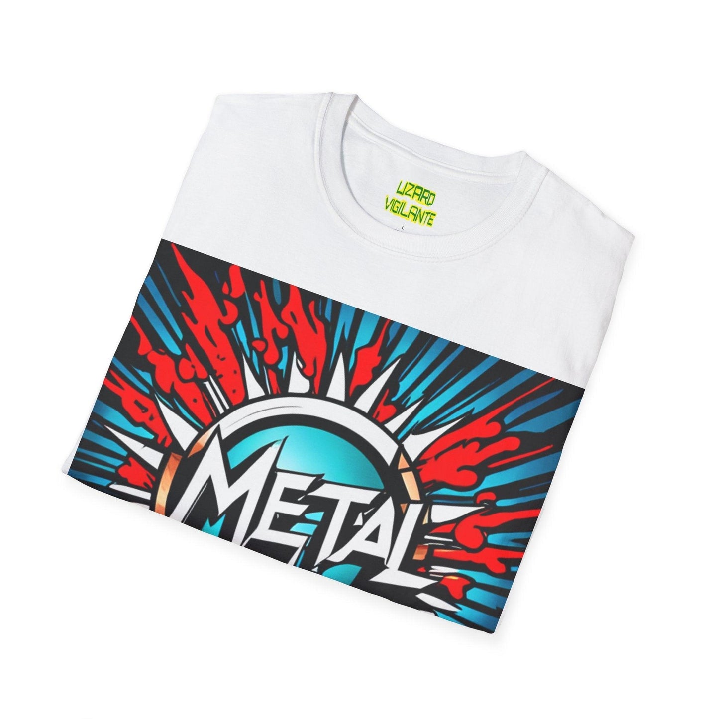 METAL Sun Logo Unisex Softstyle T-Shirt - Lizard Vigilante