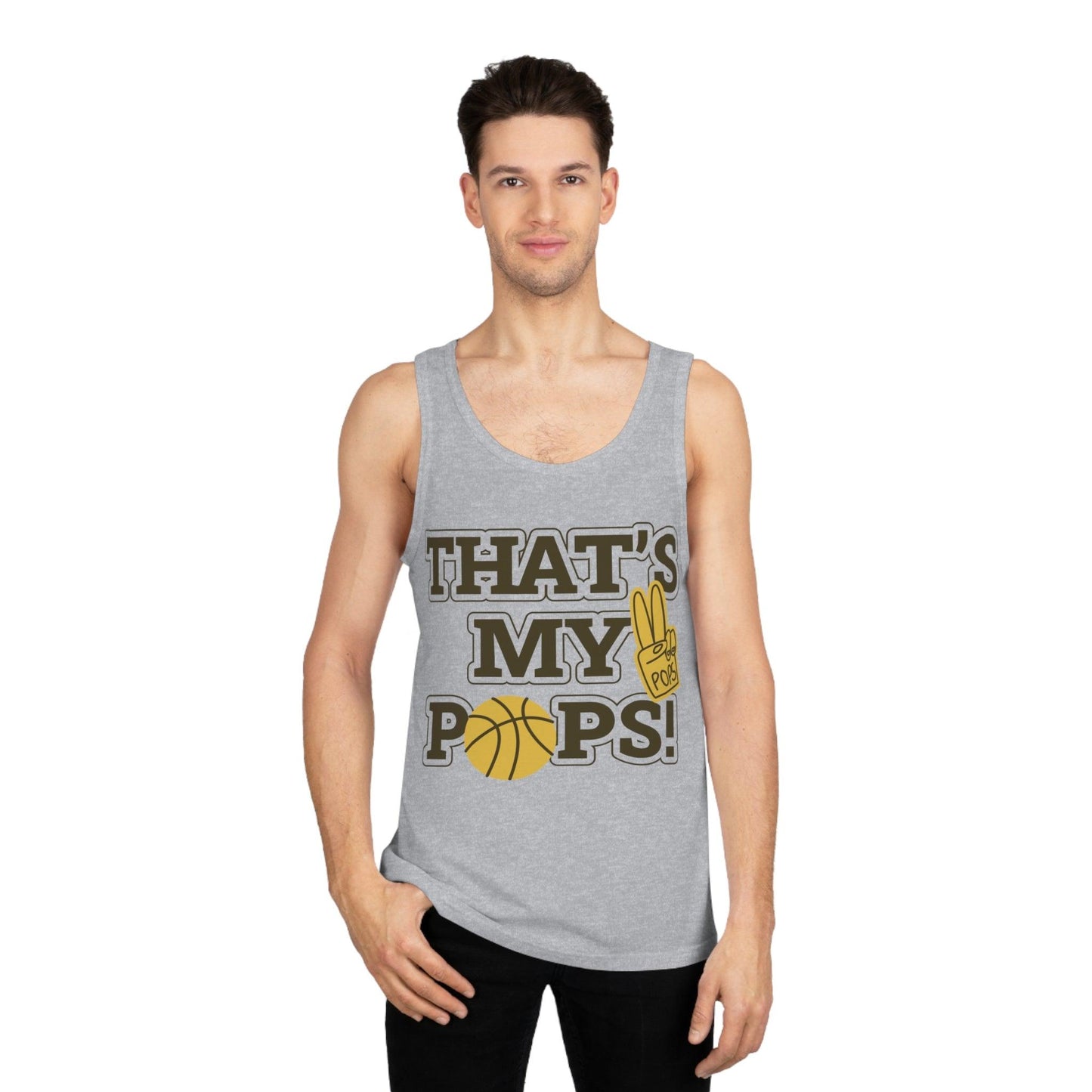 That's My Pops Basketball Unisex Softstyle™ Tank Top - Lizard Vigilante