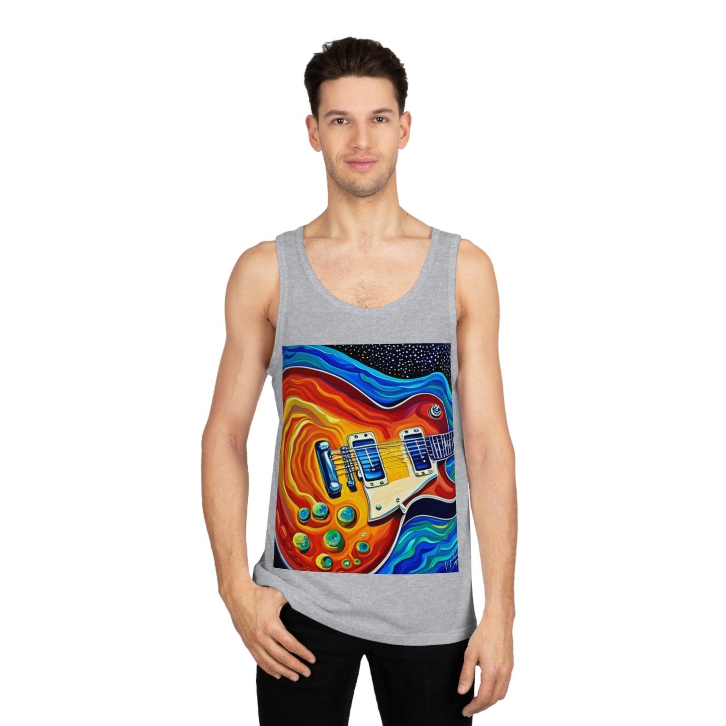 Psychedelic Electric Guitar Unisex Softstyle™ Tank Top - Lizard Vigilante