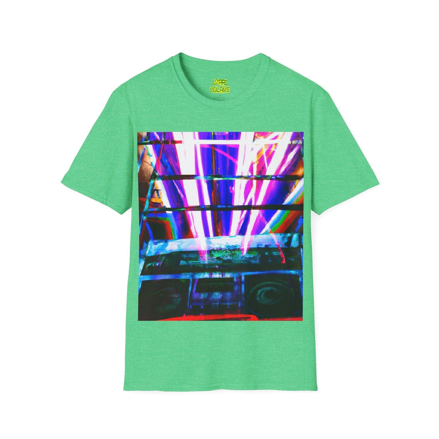 Neon Jail BoomBox Unisex Softstyle T-Shirt - Lizard Vigilante