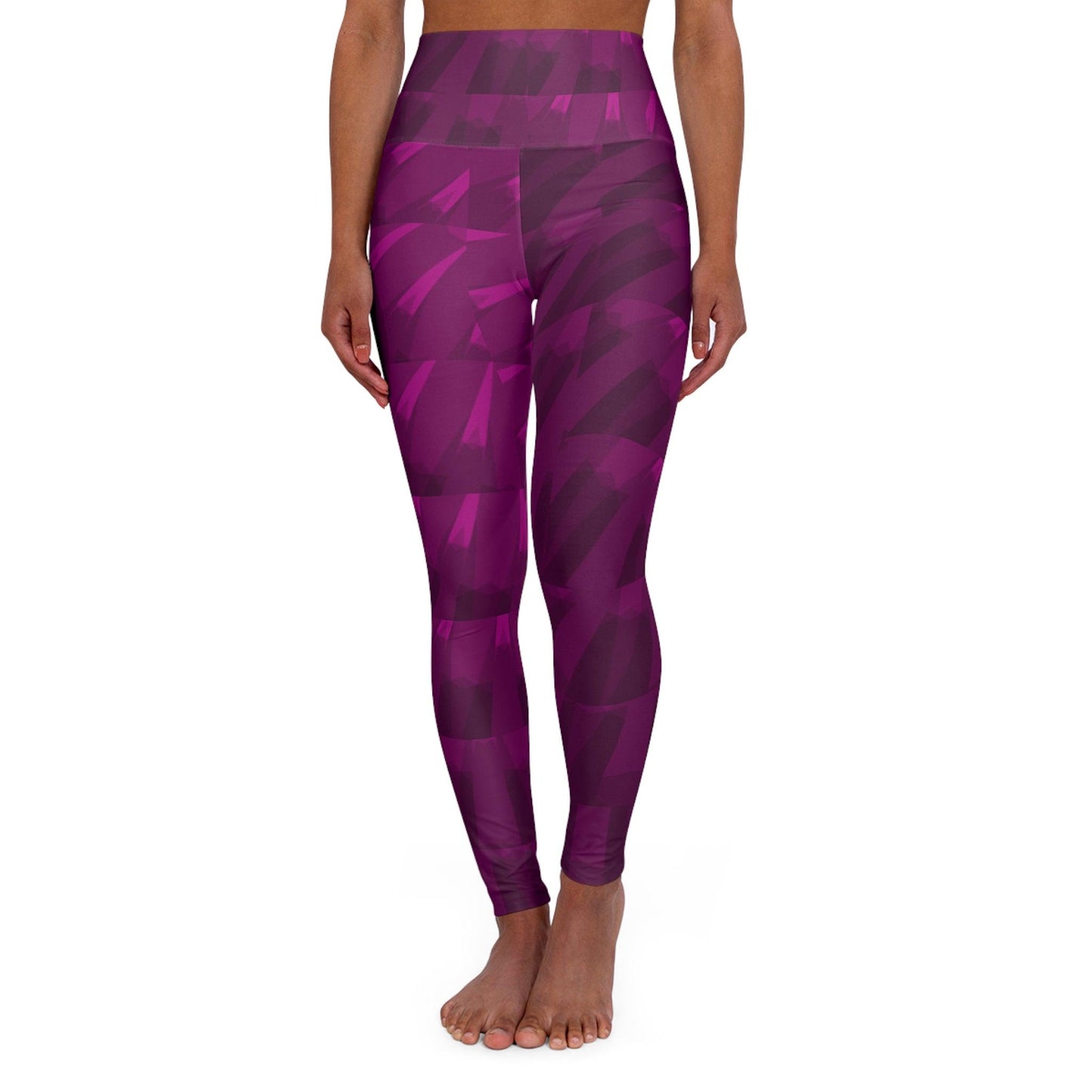 Purple Shower High Waisted Yoga Leggings - Lizard Vigilante