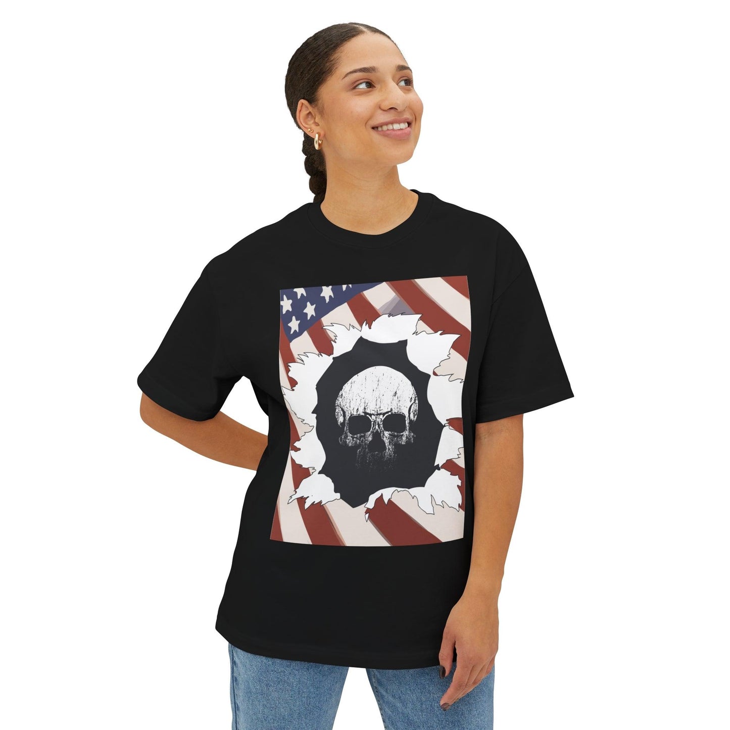 Skull Inside Unisex Oversized Boxy Tee - Lizard Vigilante