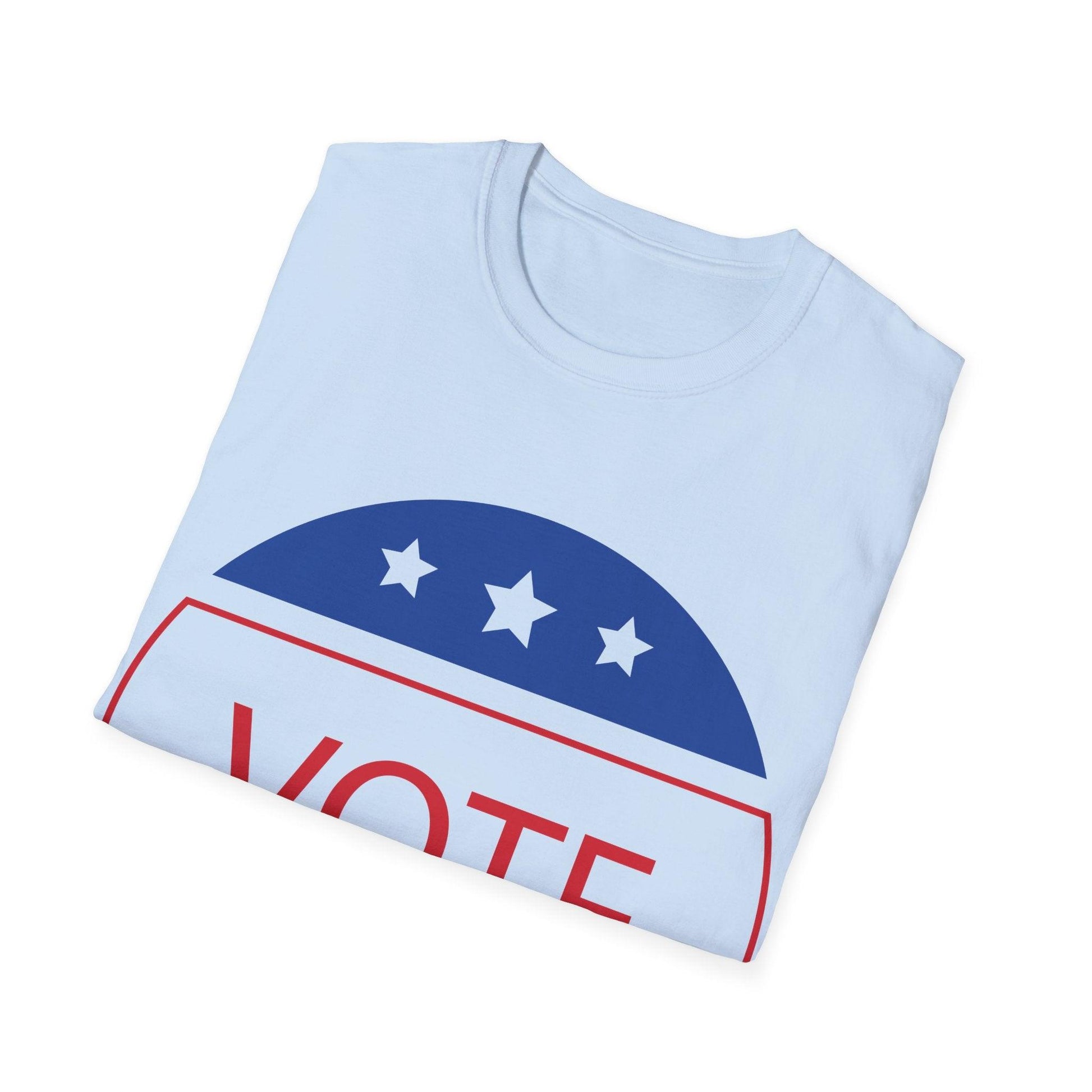 VOTE Red White And Blue Graphic Unisex Softstyle T-Shirt - Lizard Vigilante