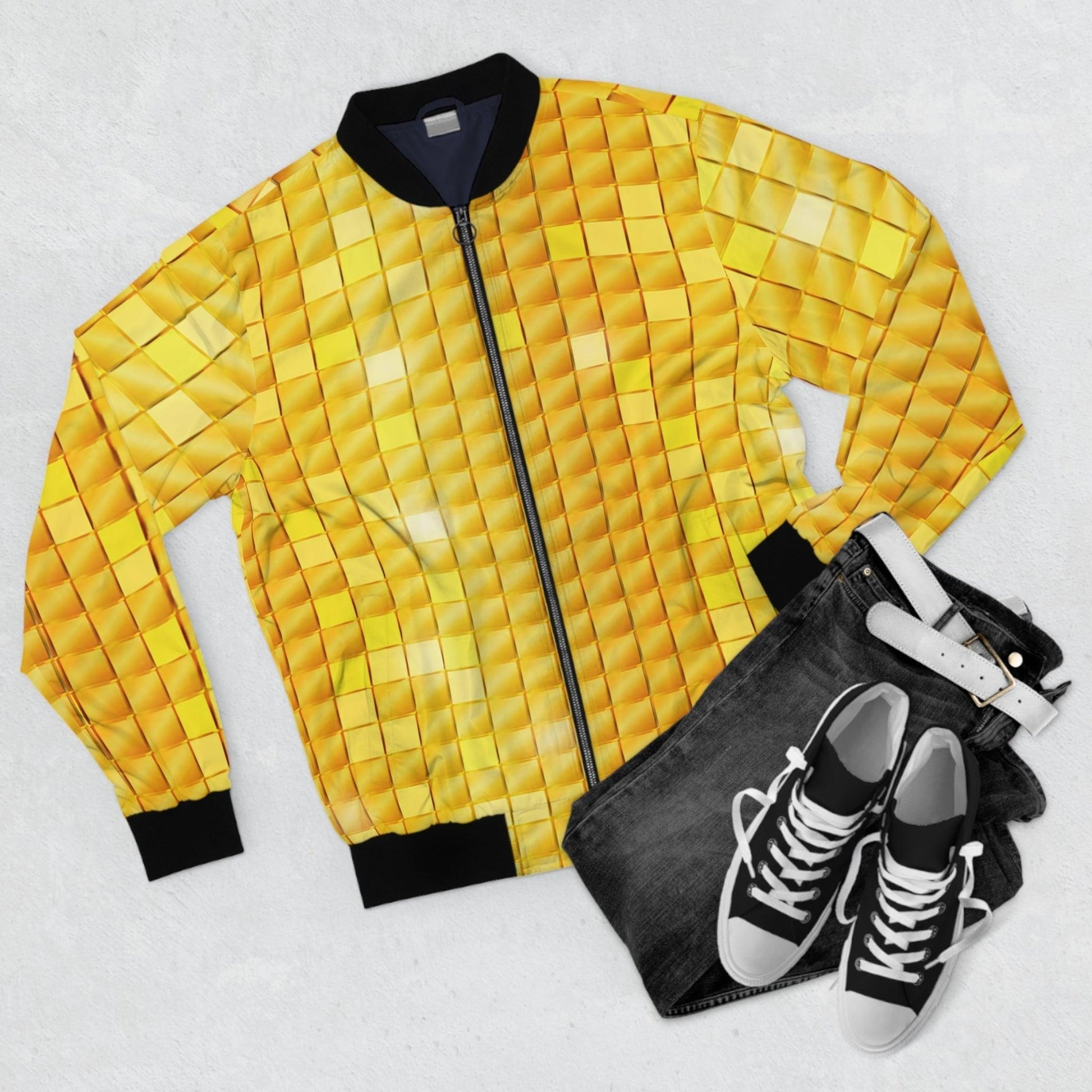 GoldStakt Men's Bomber Jacket - Lizard Vigilante