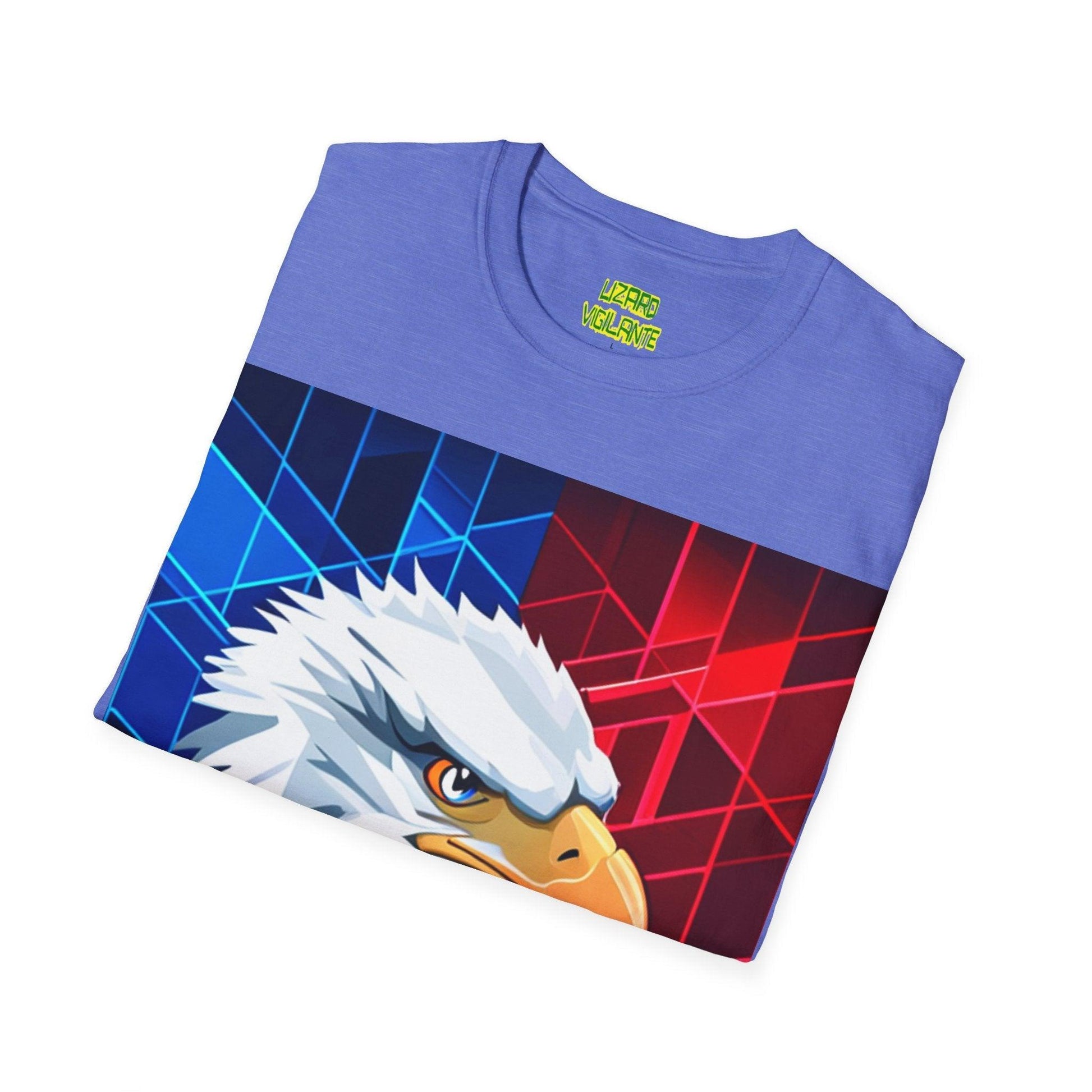 Geometric Eagle Bird Unisex Softstyle T-Shirt - Lizard Vigilante