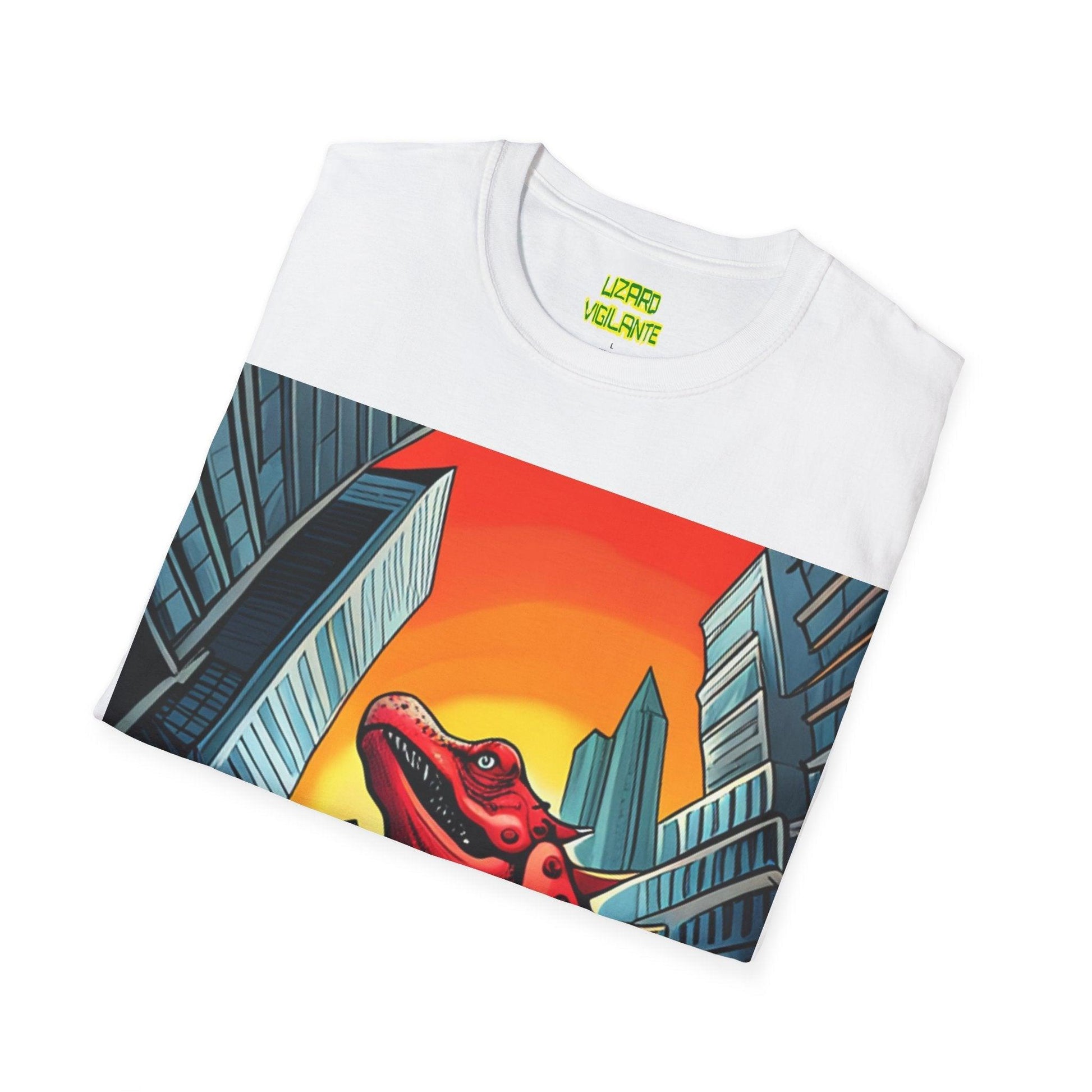 Red in Town Unisex Softstyle T-Shirt - Lizard Vigilante