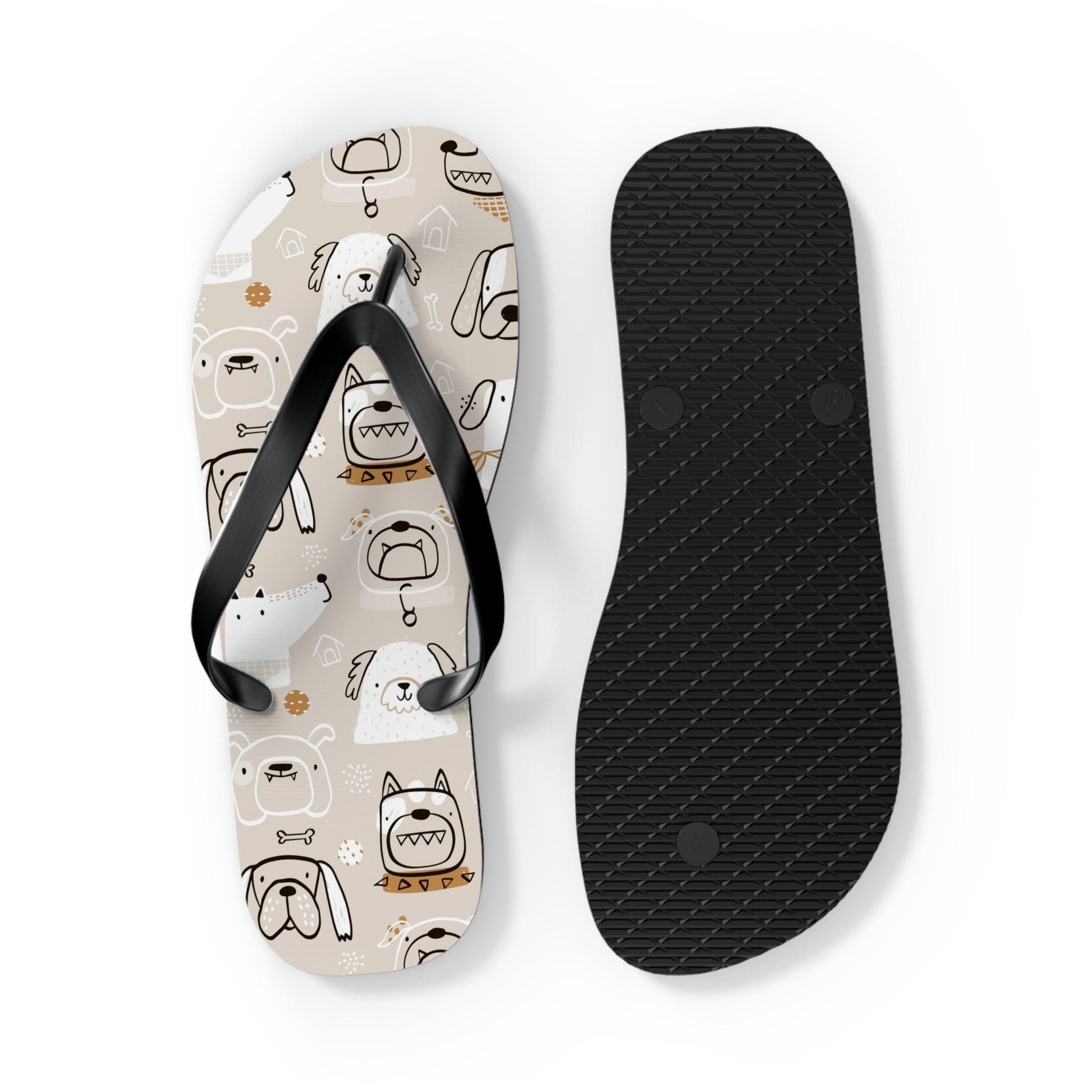 Illustrated Doggers II Flip Flops - Premium Shoes from Printify - Just $29.99! Shop now at Lizard Vigilante