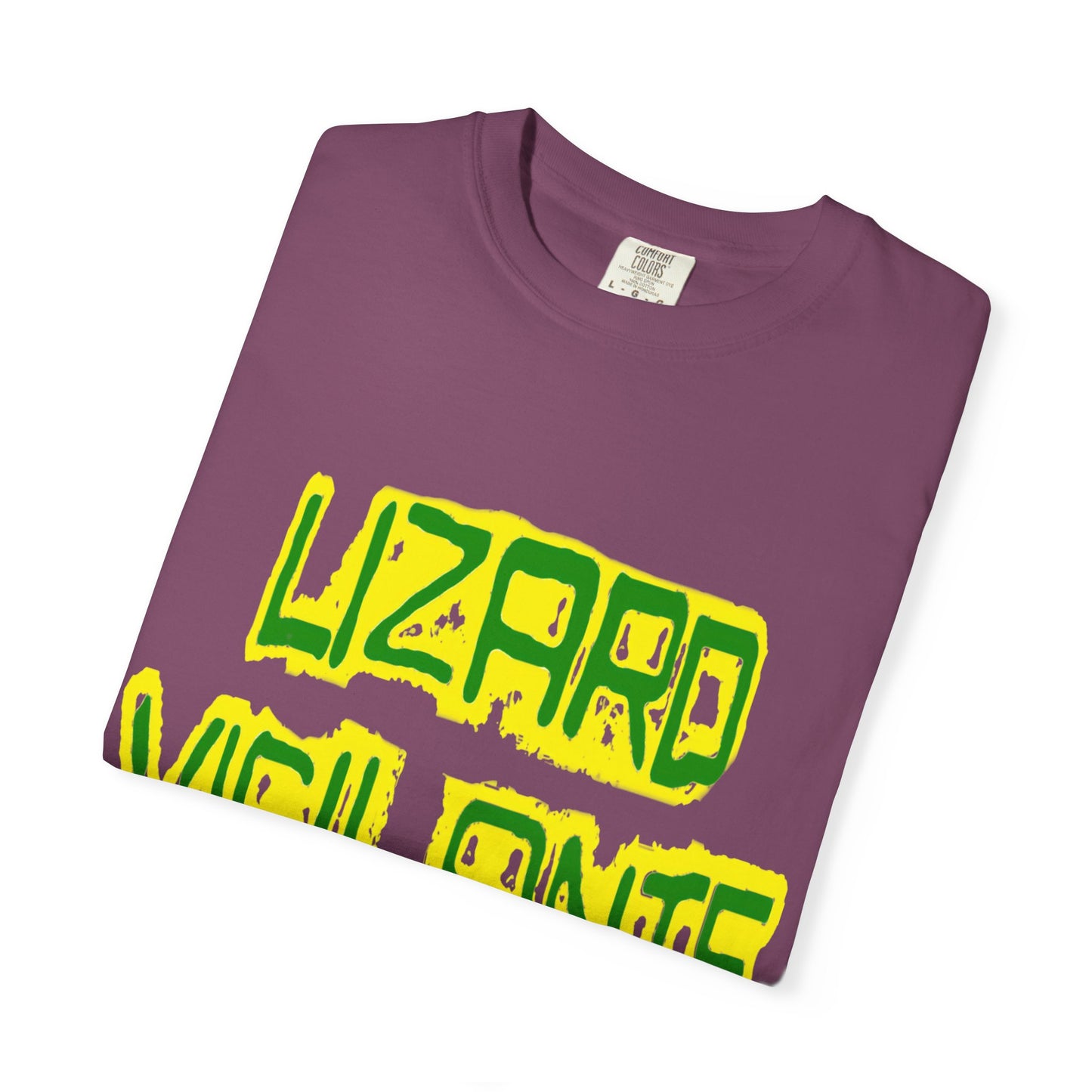 Lizard Vigilante Graphic T-Shirt — Bold Green & Yellow Streetwear Tee