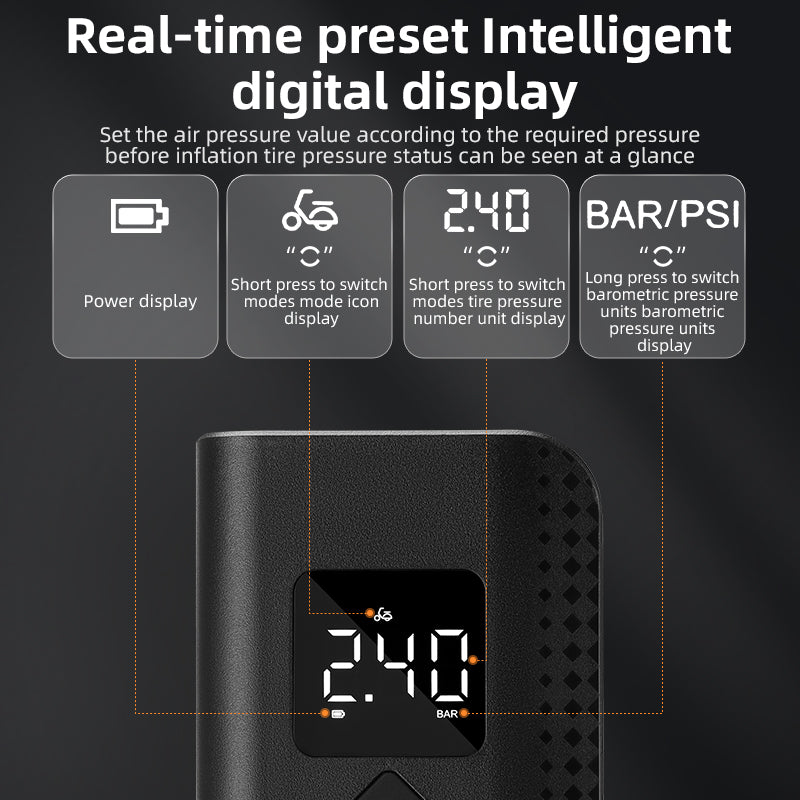 ROCKBROS A13 Mini Electric Air Bike Tire Pump 150PSl 2000mAh