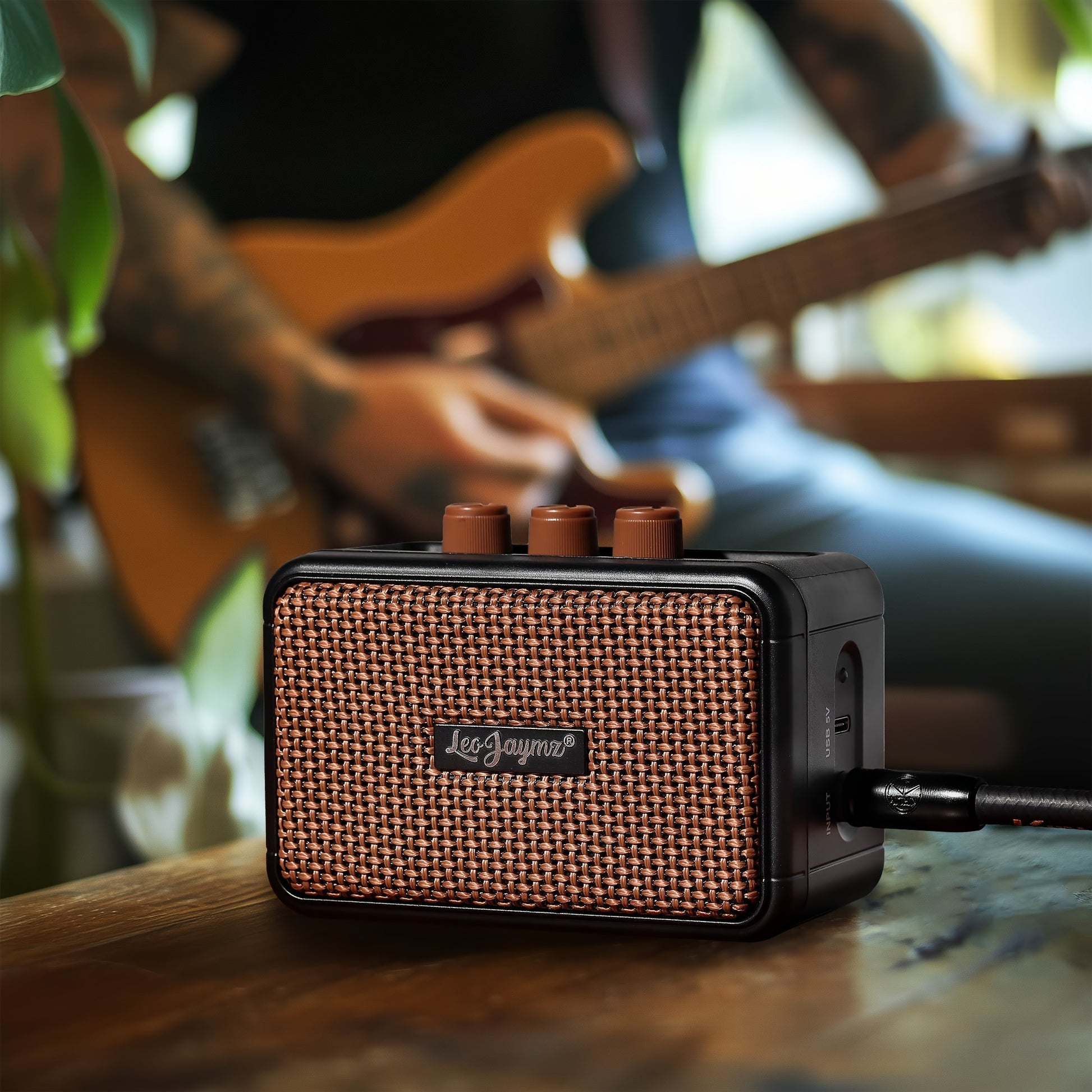 Leo Jaymz Electric Guitar Mini Amplifier - Portable 5W Practice Amp with Bluetooth Dual Speakers - Premium guitar amplifier from Lizard Vigilante - Just $42.99! Shop now at Lizard Vigilante