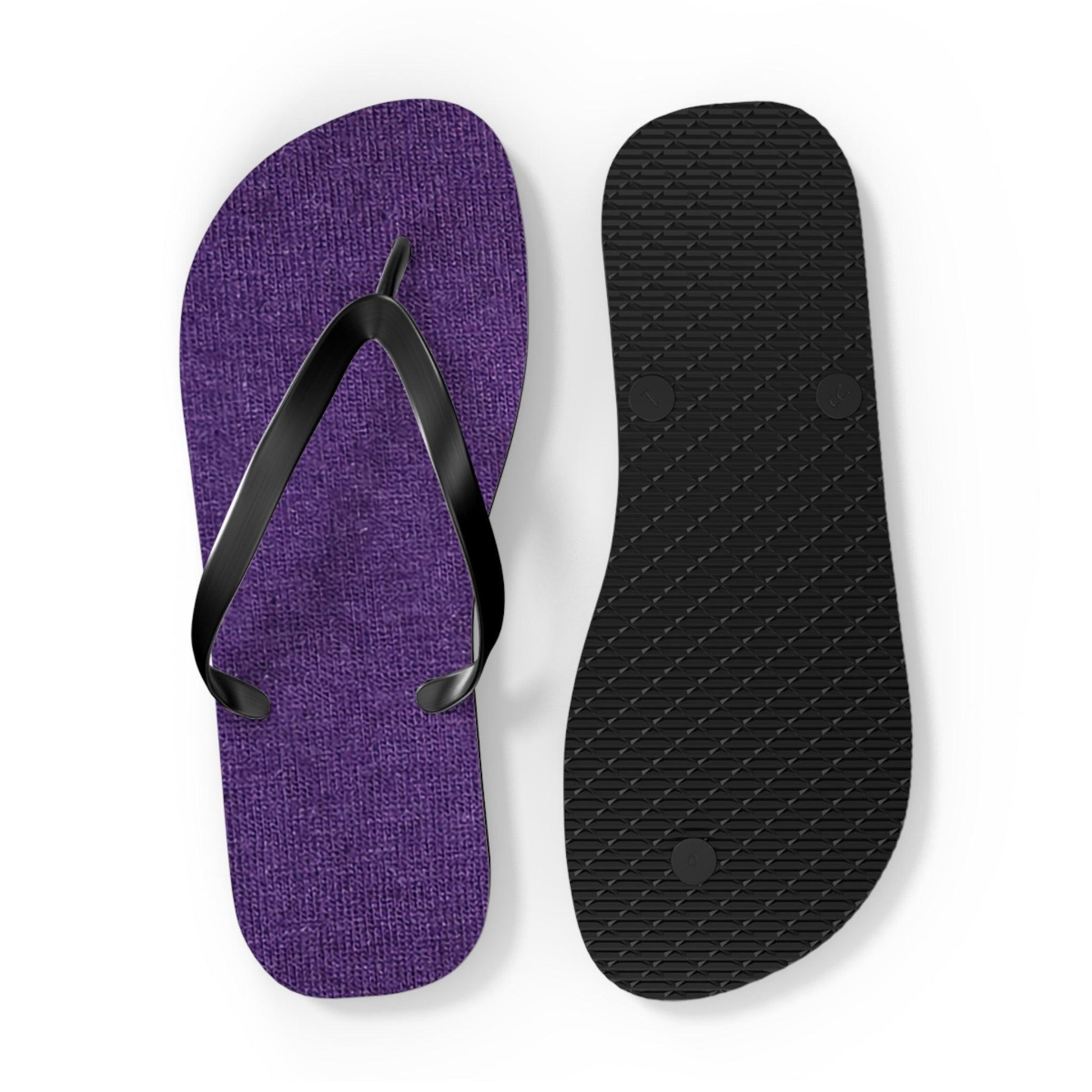 Faux Purple Silk Flip Flops - Lizard Vigilante