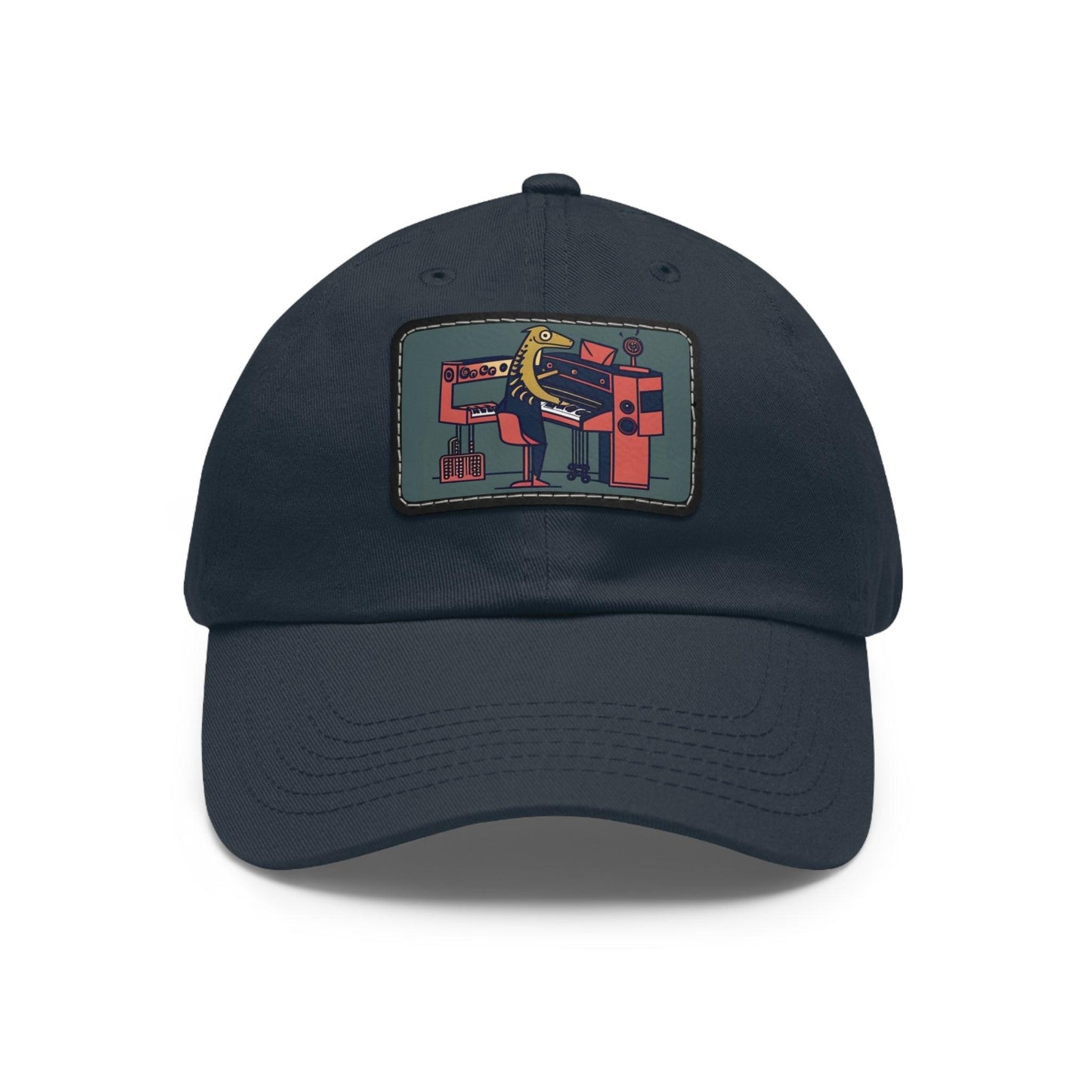 Lizard Vigilante Organs Dad Hat with Leather Patch (Rectangle) - Lizard Vigilante