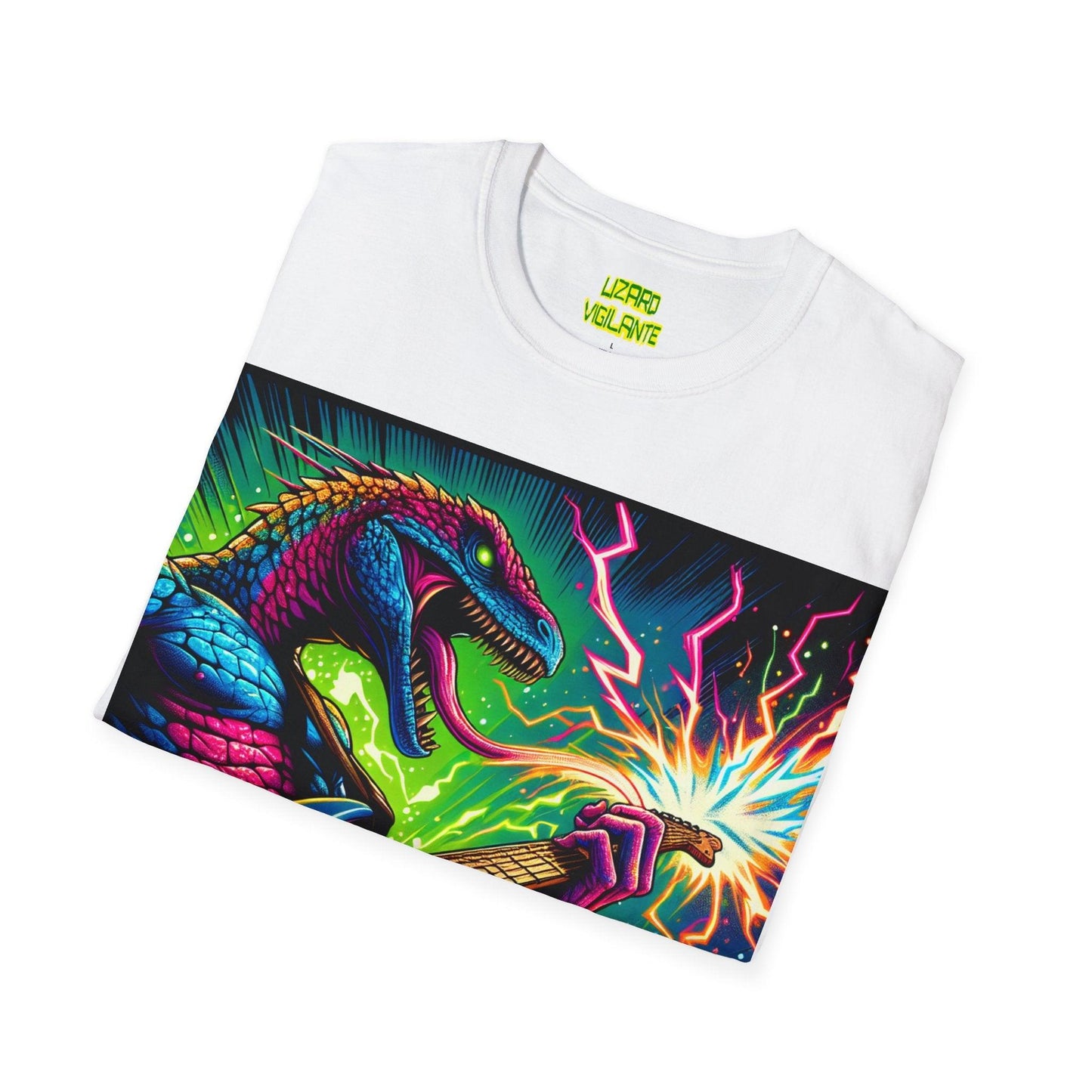 Lizard RockStar Unisex Softstyle T-Shirt - Premium T-Shirt from Printify - Just $24.71! Shop now at Lizard Vigilante