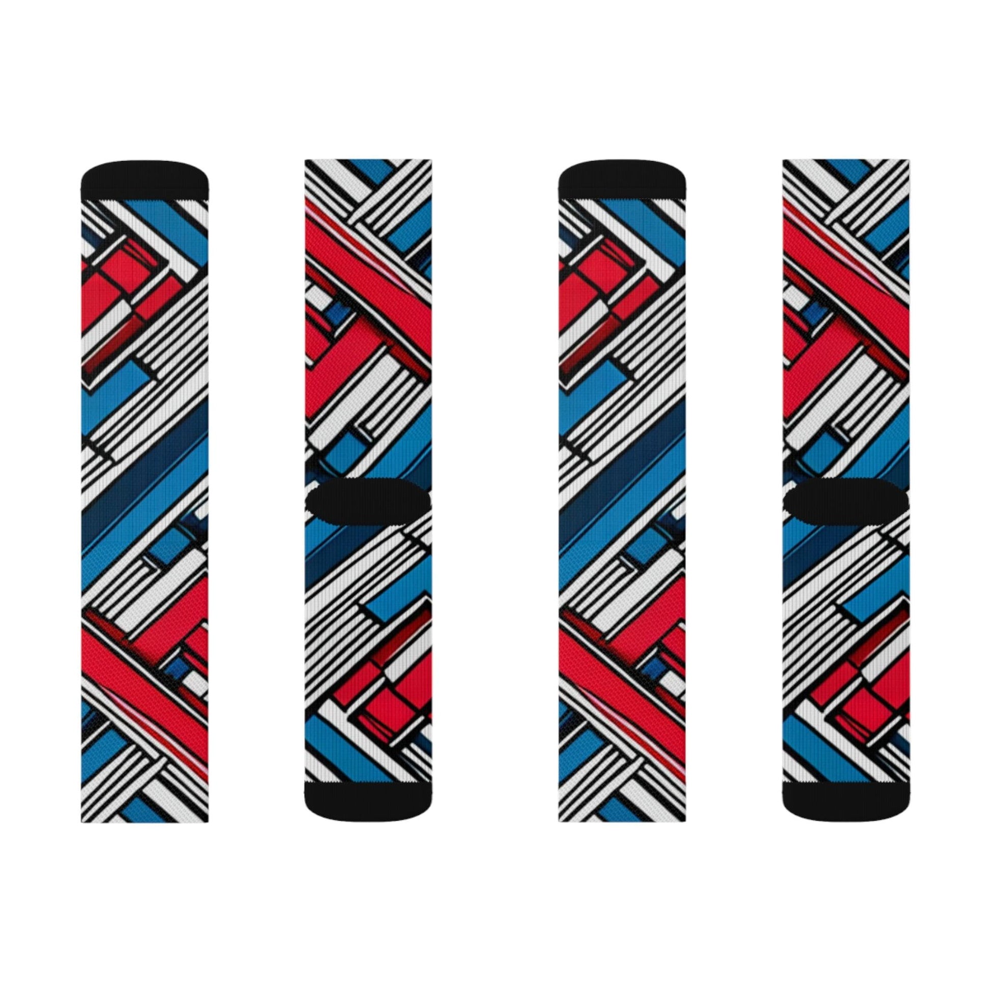 Geometric Patriot Sublimation Socks - Lizard Vigilante