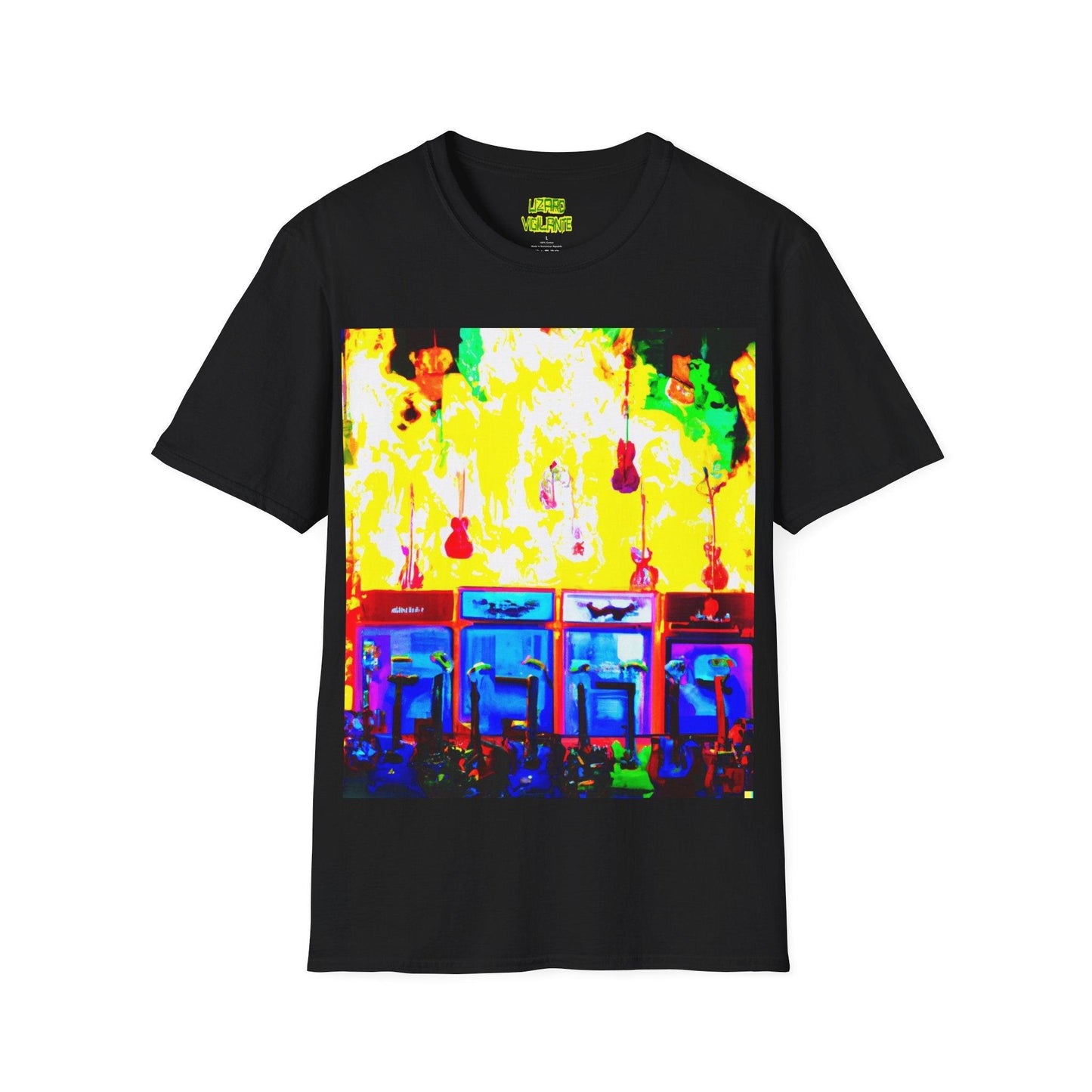 Flame Stacks Unisex Softstyle T-Shirt - Lizard Vigilante