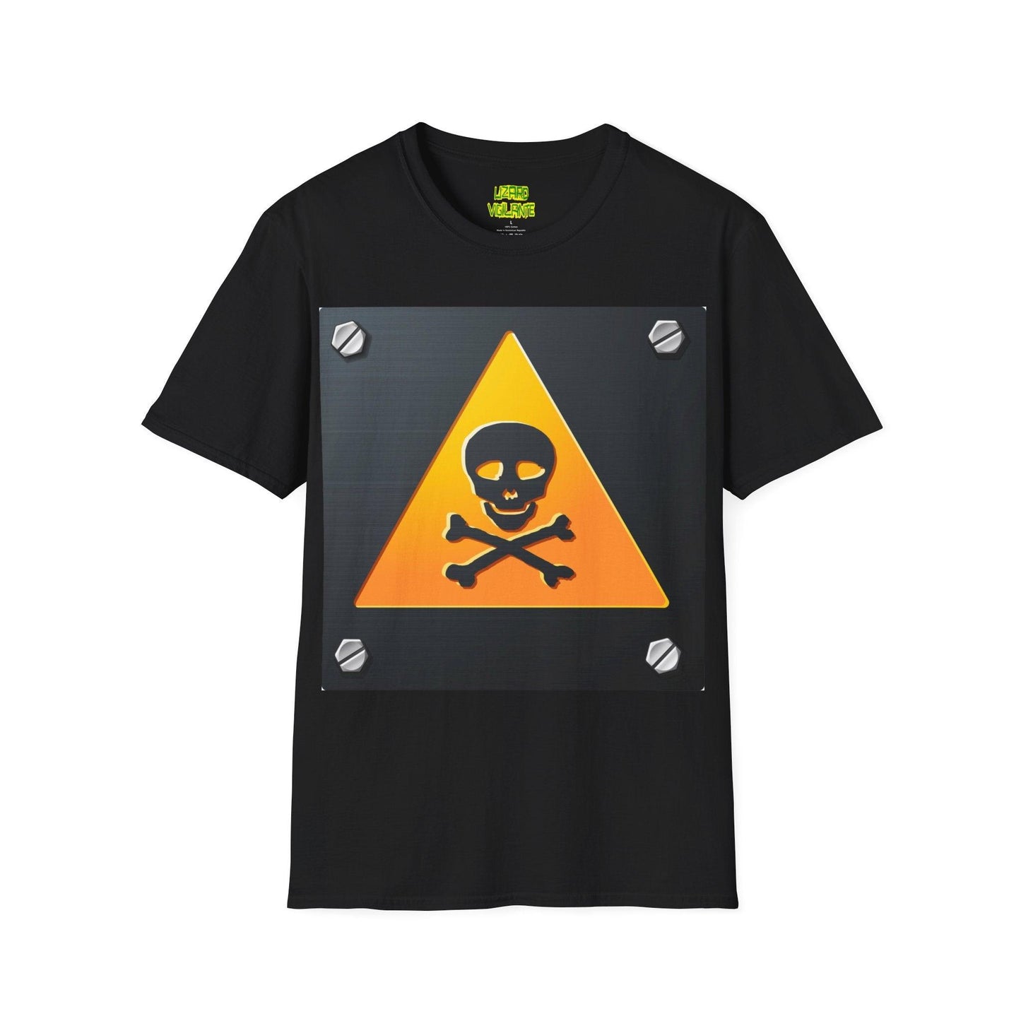 Danger Skull Sign Unisex Softstyle T-Shirt - Lizard Vigilante