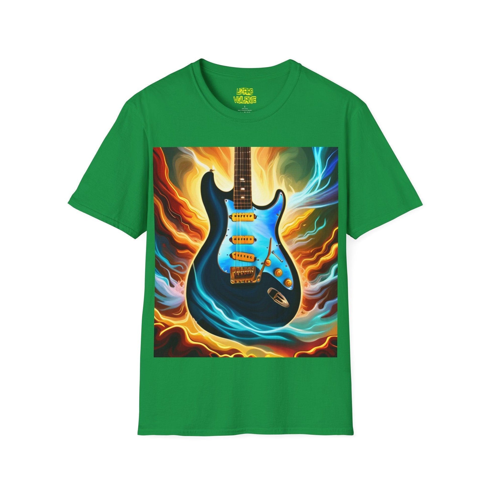 Electrical Guitar Unisex Softstyle T-Shirt - Lizard Vigilante