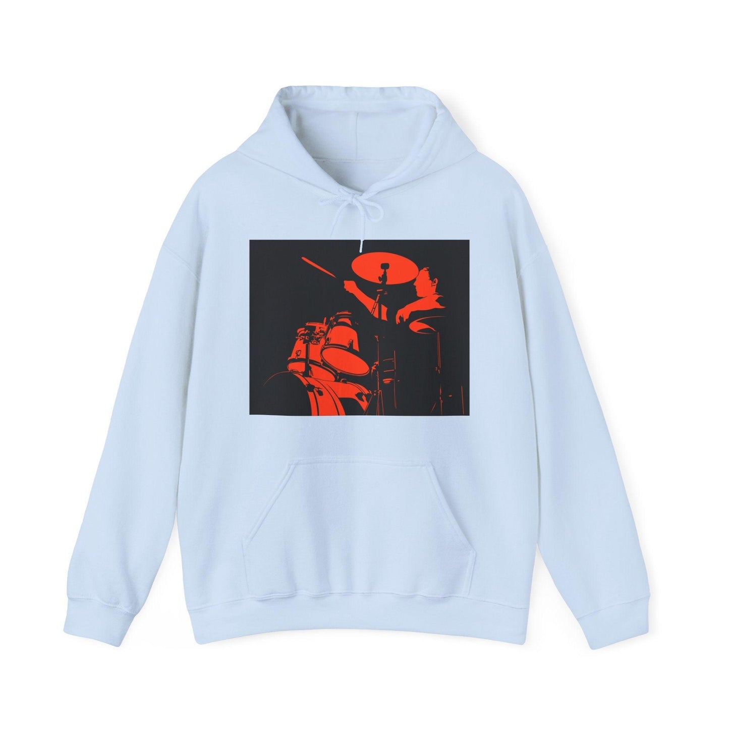 Red Black Drummer Unisex Heavy Blend™ Hooded Sweatshirt - Lizard Vigilante