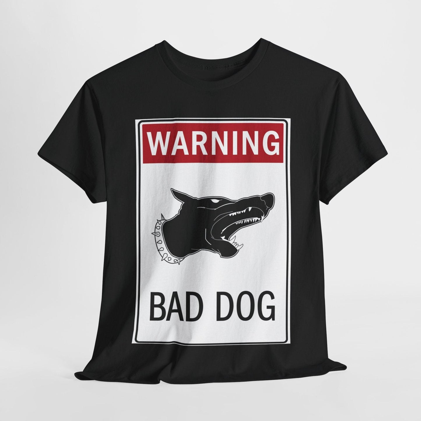 Warning Bad Dog Unisex Heavy Cotton Tee - Lizard Vigilante