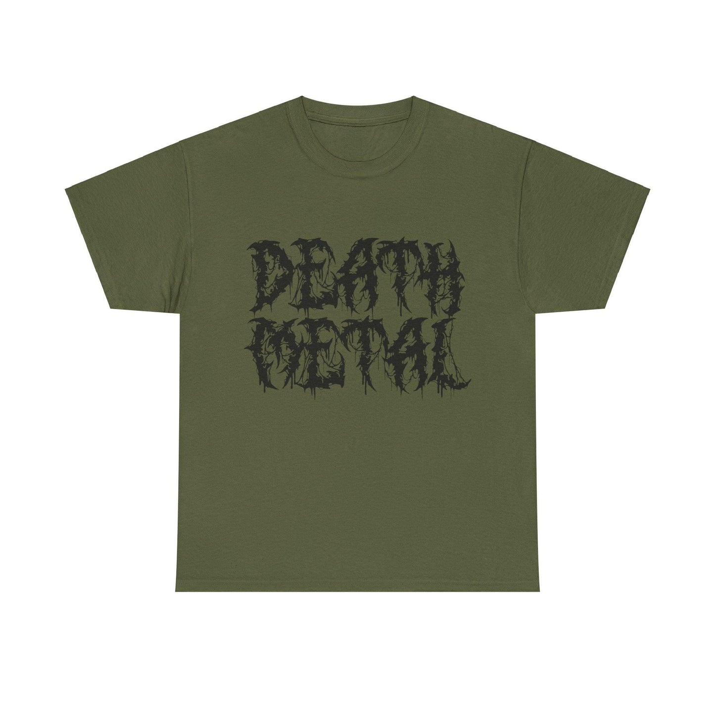 DEATH METAL Scary Lettering Unisex Heavy Cotton Tee - Lizard Vigilante