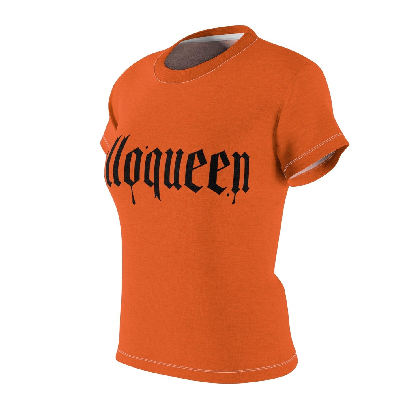 Halloqueen Orange Women's Cut & Sew Tee (AOP) - Lizard Vigilante