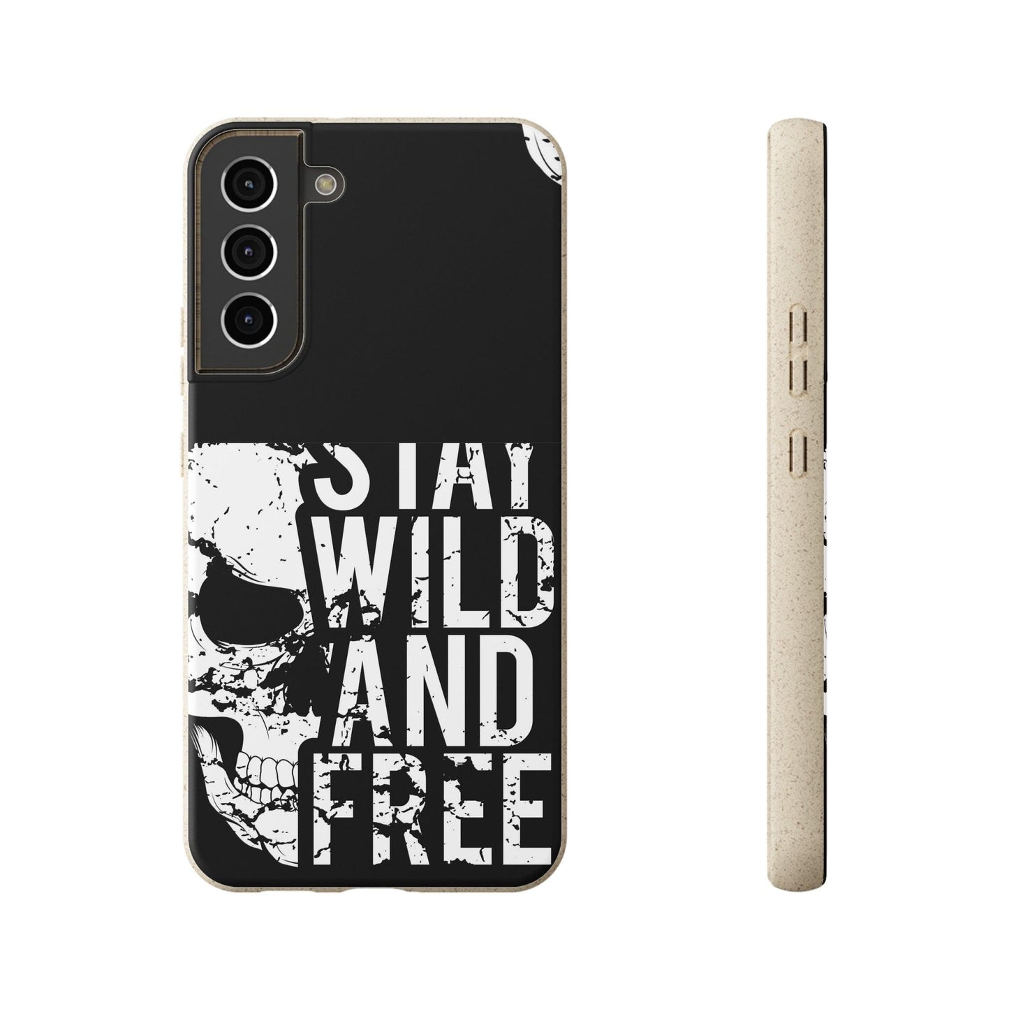 Stay Wild And Free Skull Biodegradable Cases - Lizard Vigilante