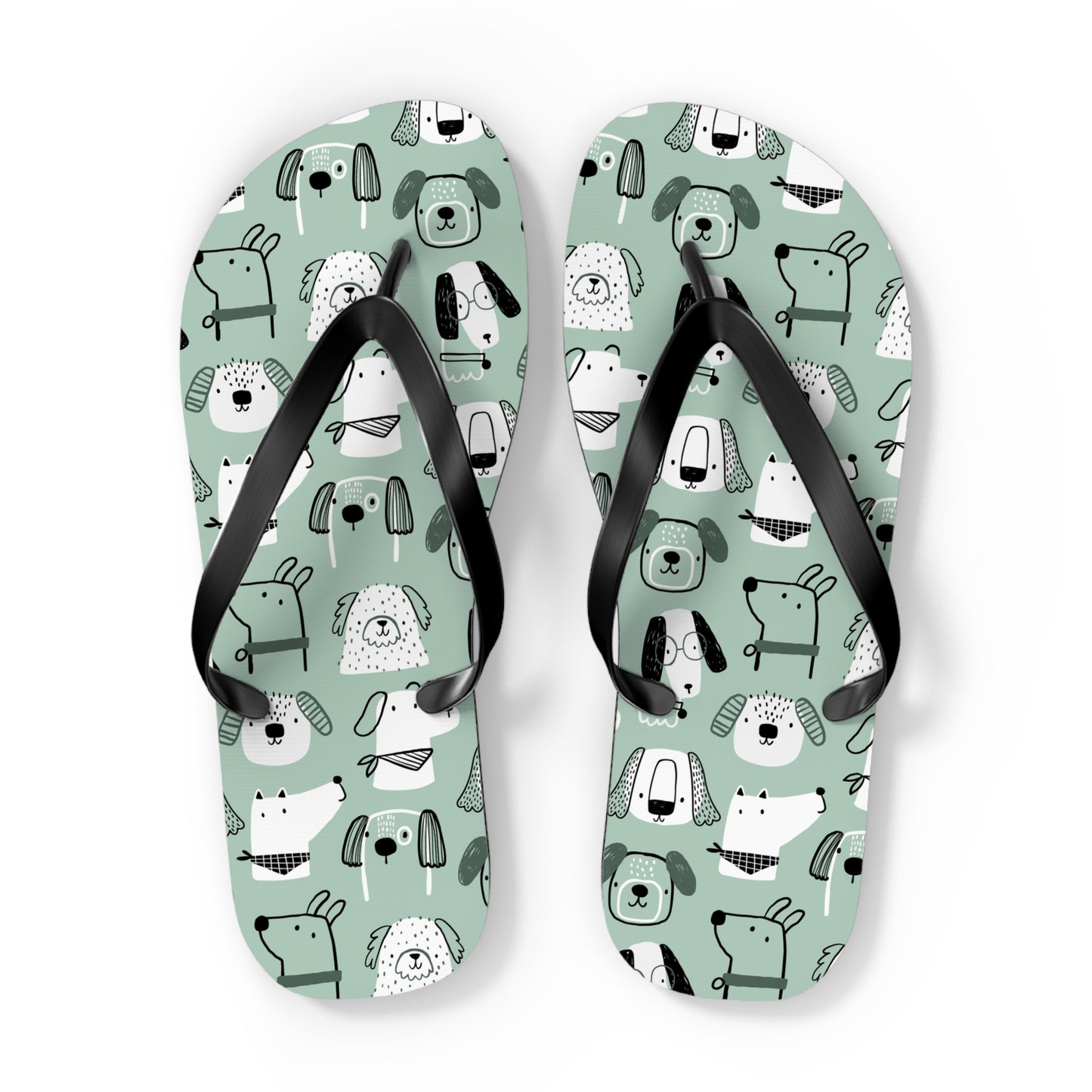 Illustrated Doggers Flip Flops - Premium Shoes from Printify - Just $27.99! Shop now at Lizard Vigilante