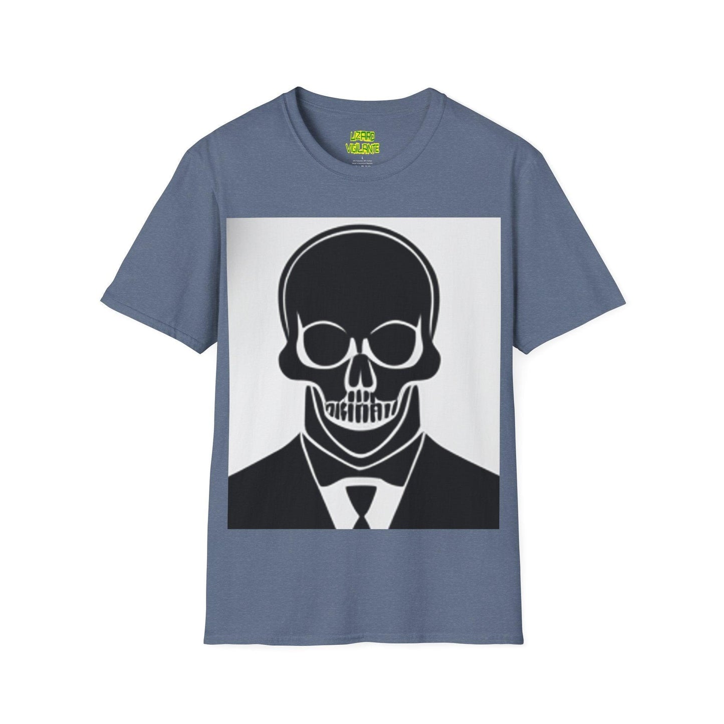 Black Tie Skull Unisex Softstyle T-Shirt - Lizard Vigilante