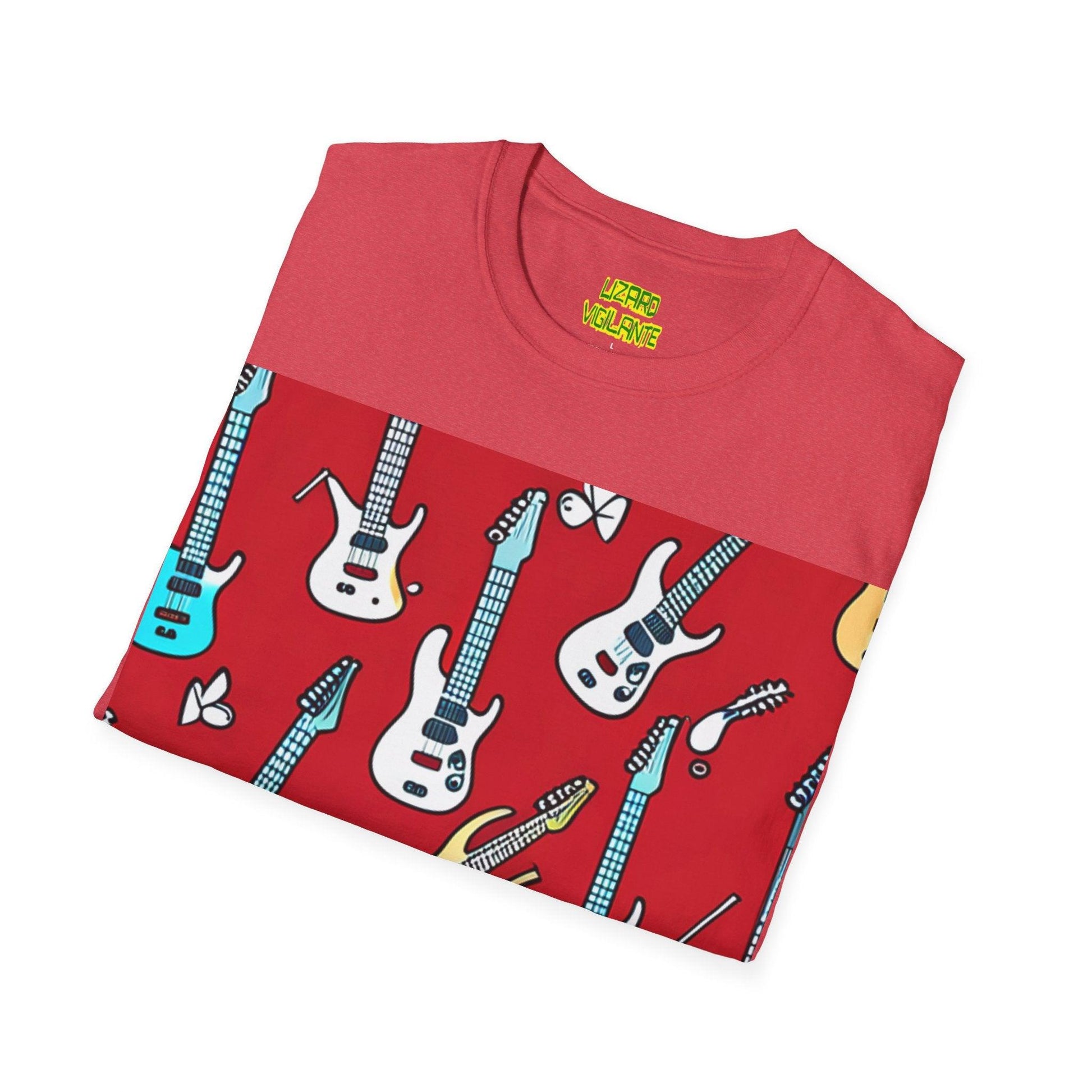 Polka Dot Guitar Unisex Softstyle T-Shirt - Lizard Vigilante