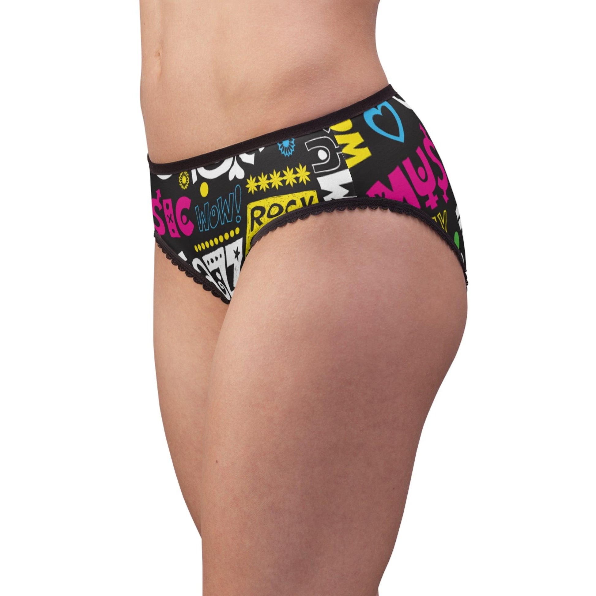 Music Graphic Women's Briefs (AOP) - Lizard Vigilante