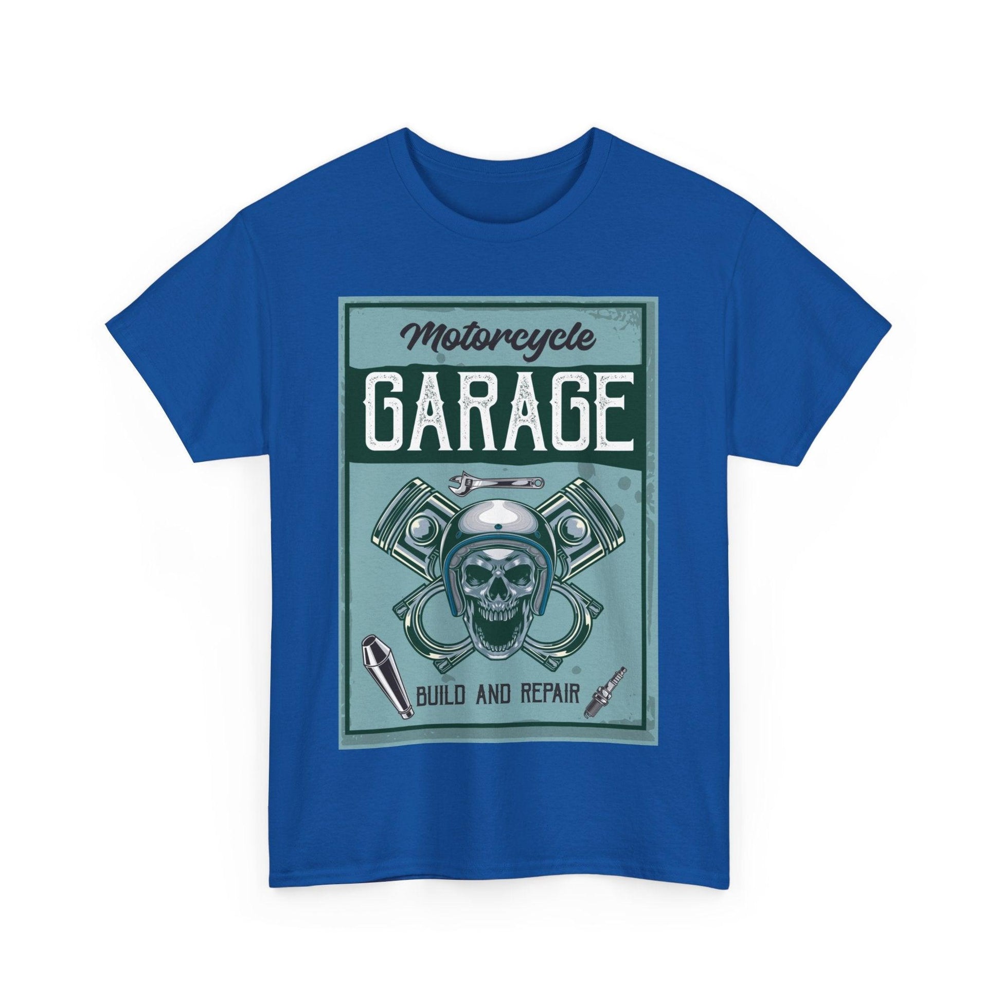 Motorcycle Garage Unisex Heavy Cotton Tee - Lizard Vigilante