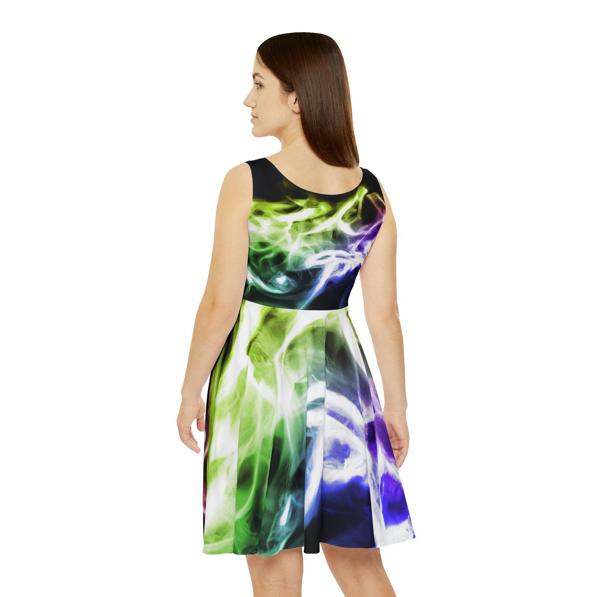 Neon Smoke Show Women's Skater Dress (AOP) - Lizard Vigilante