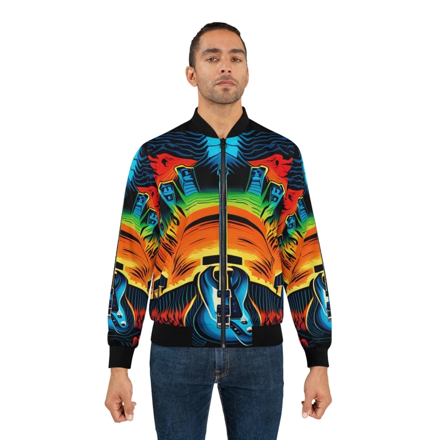 Beyond Walls Men's Bomber Jacket - Lizard Vigilante